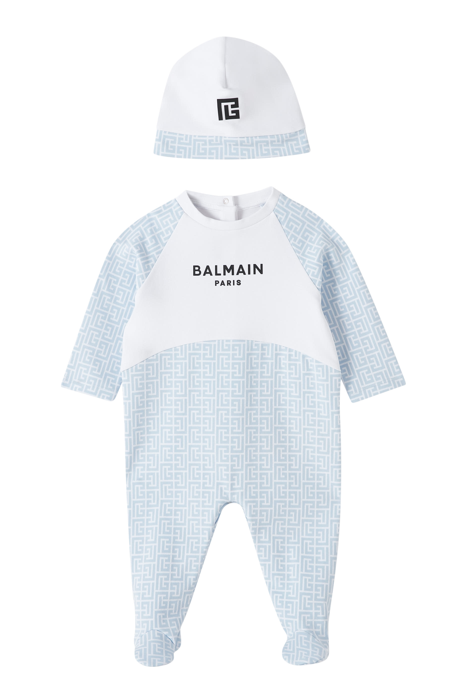 طقم بودي سوت وقبعة بشعار الماركة للأطفال