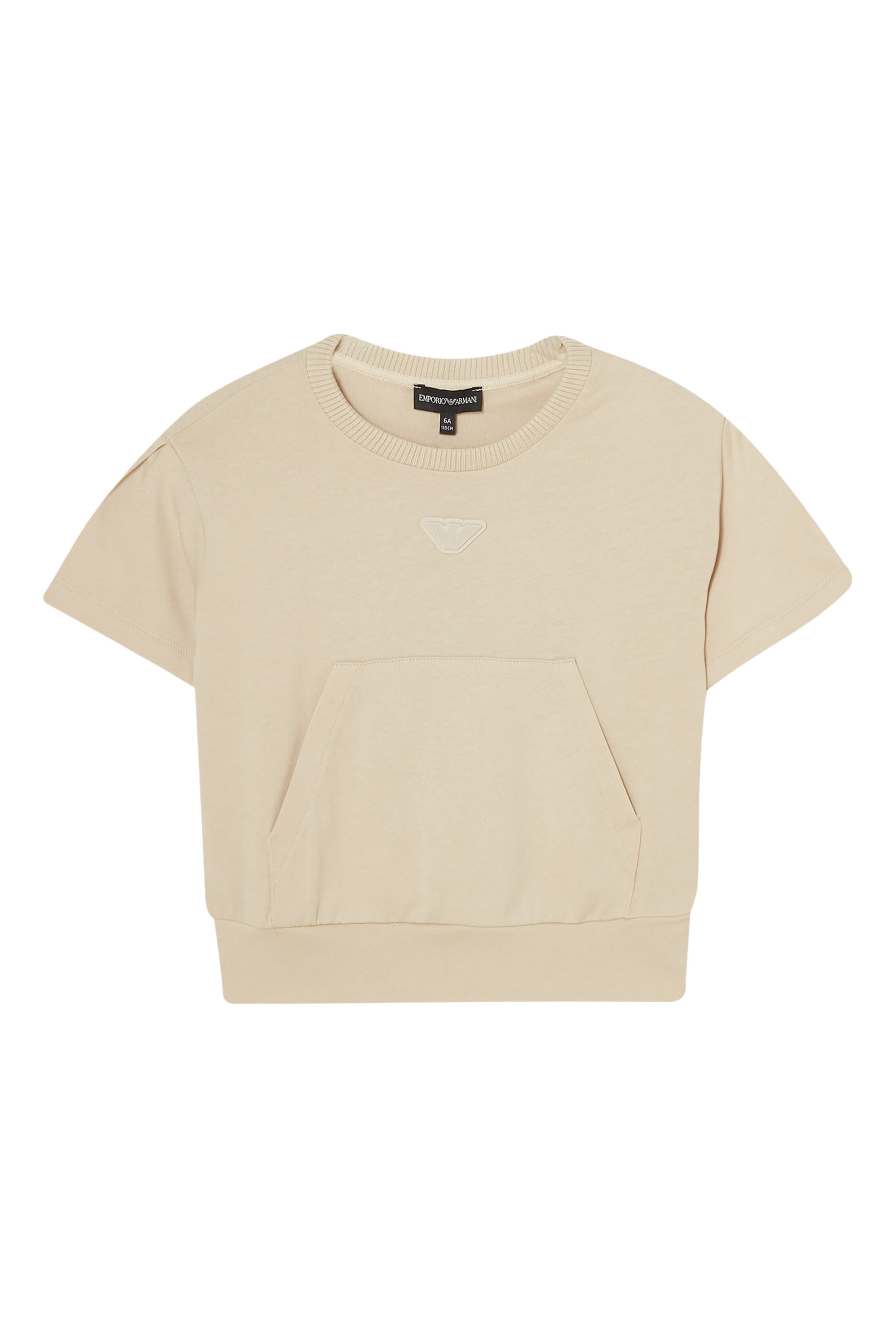 تيشيرت بجيب أمامي برقعة بشعار النسر للأطفال 