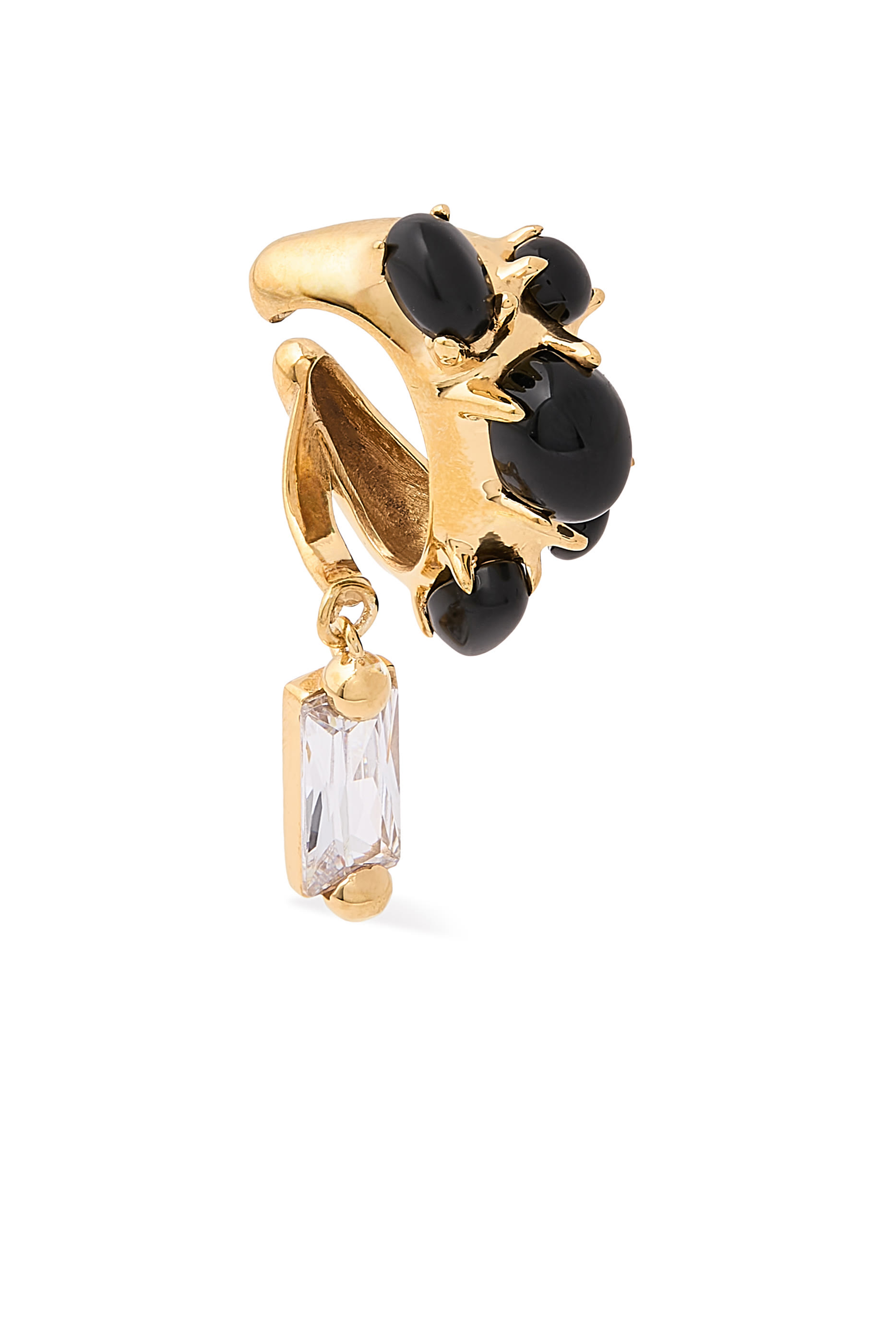 أقراط جوثيكا صغيرة بحلي بتصميم منفوخ