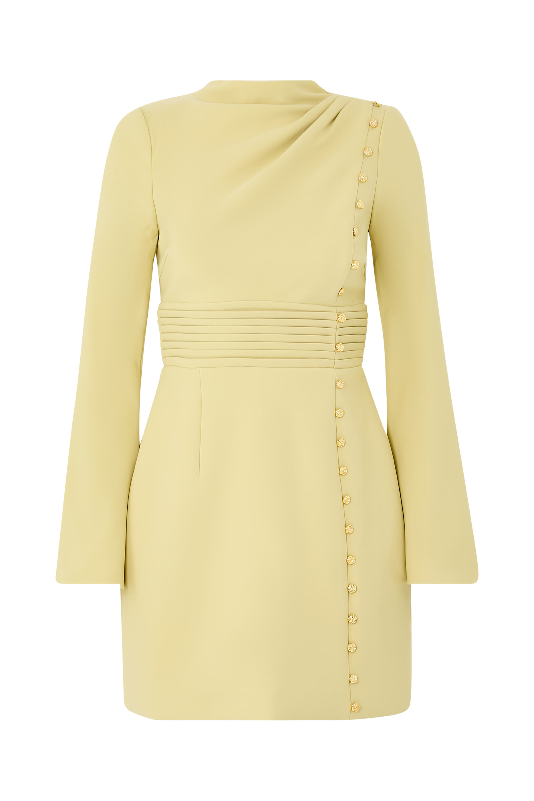 فستان جيما روز قصير بأزرار