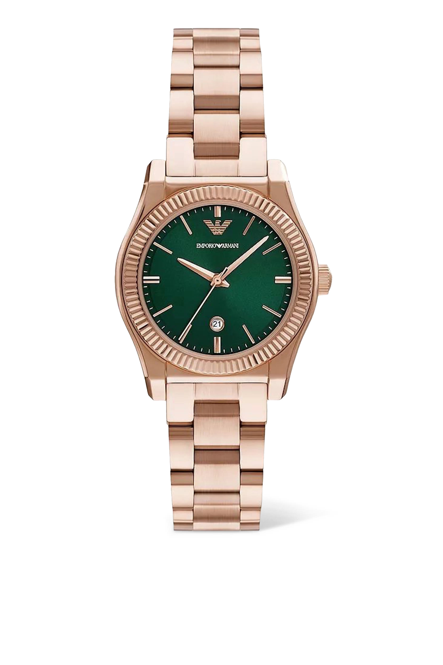 ساعة كوارتز ستانلس ستيل بثلاث عقارب