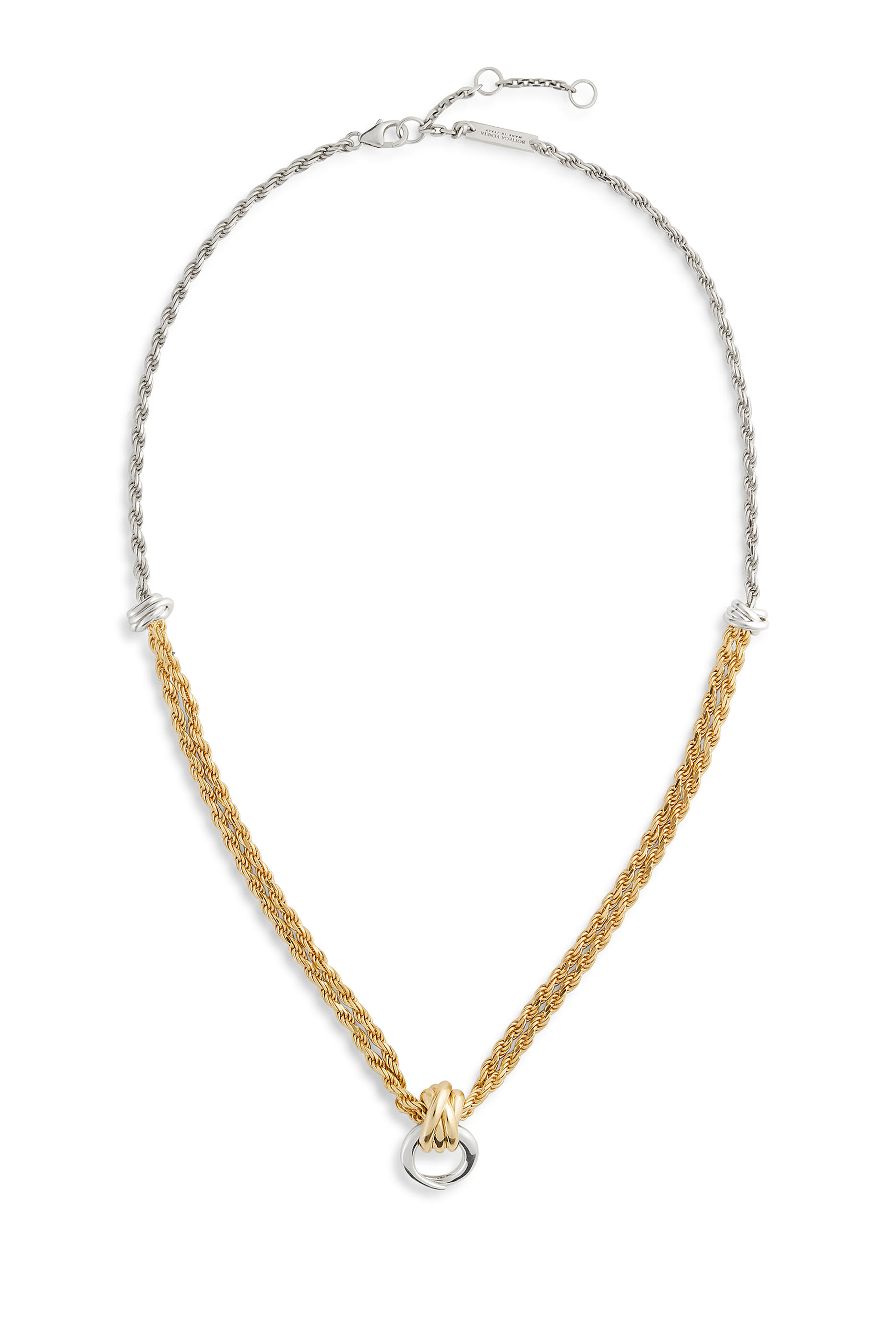 قلادة بحلية بتصميم عقدة، فضة استرلينية مطلية بذهب عيار 18