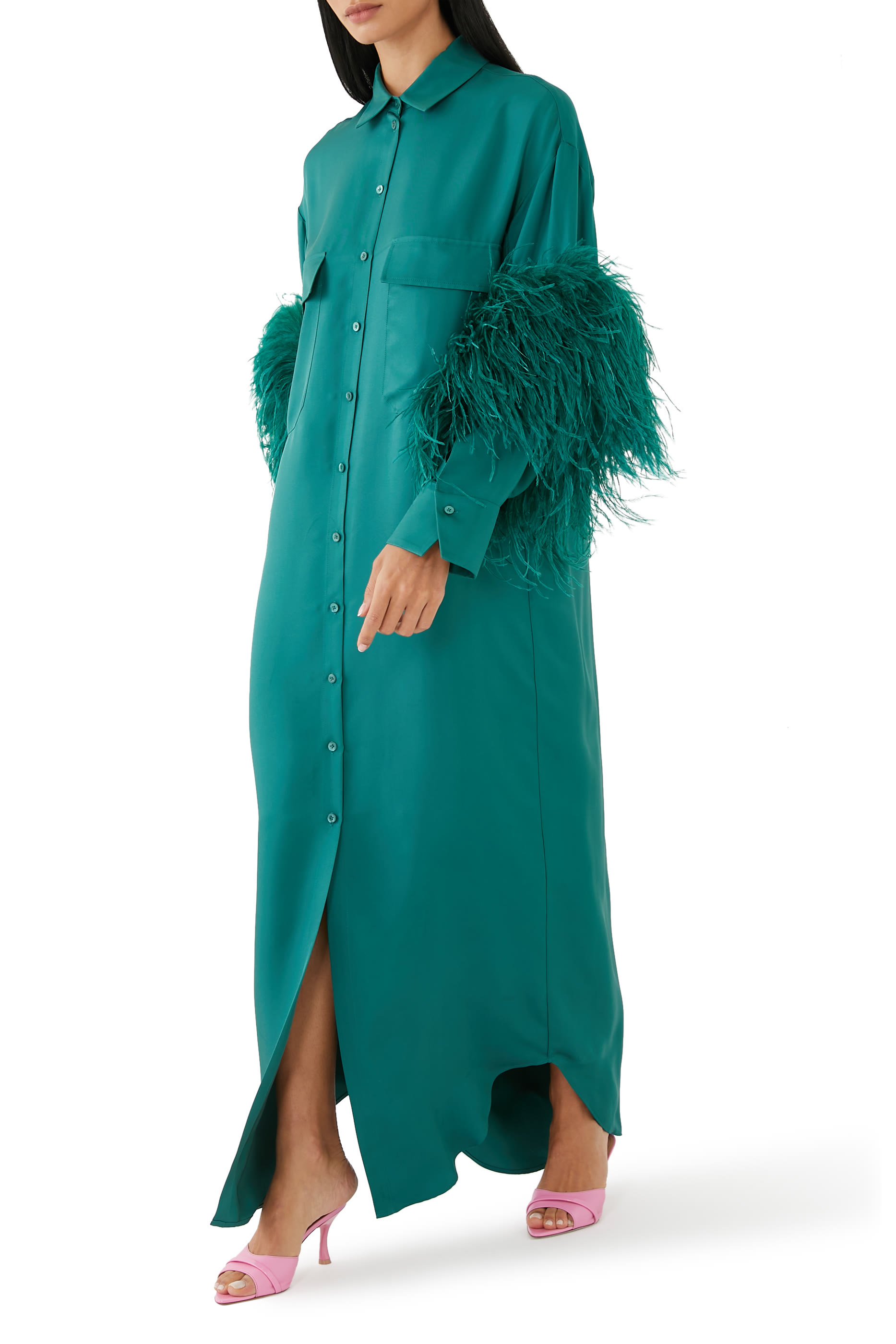 حذاء جوليا مفتوح من الخلف 70 جلد