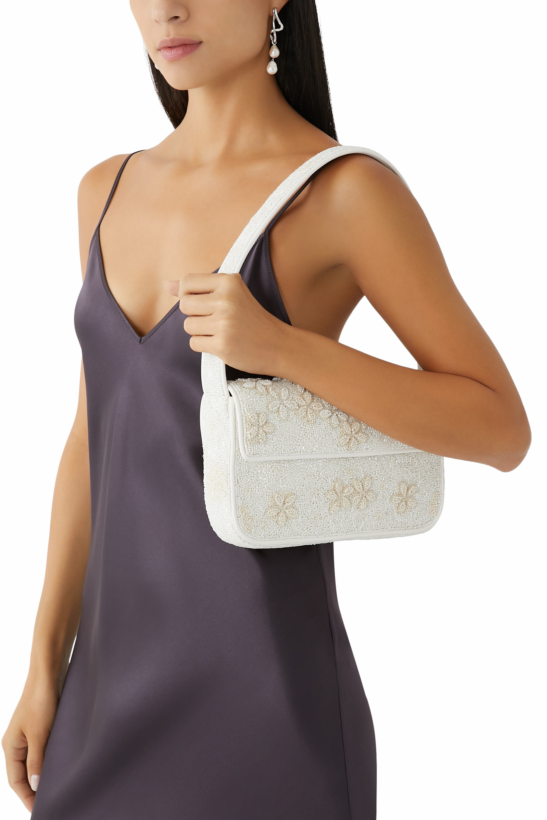 حقيبة كتف تومي مزينة بالخرز