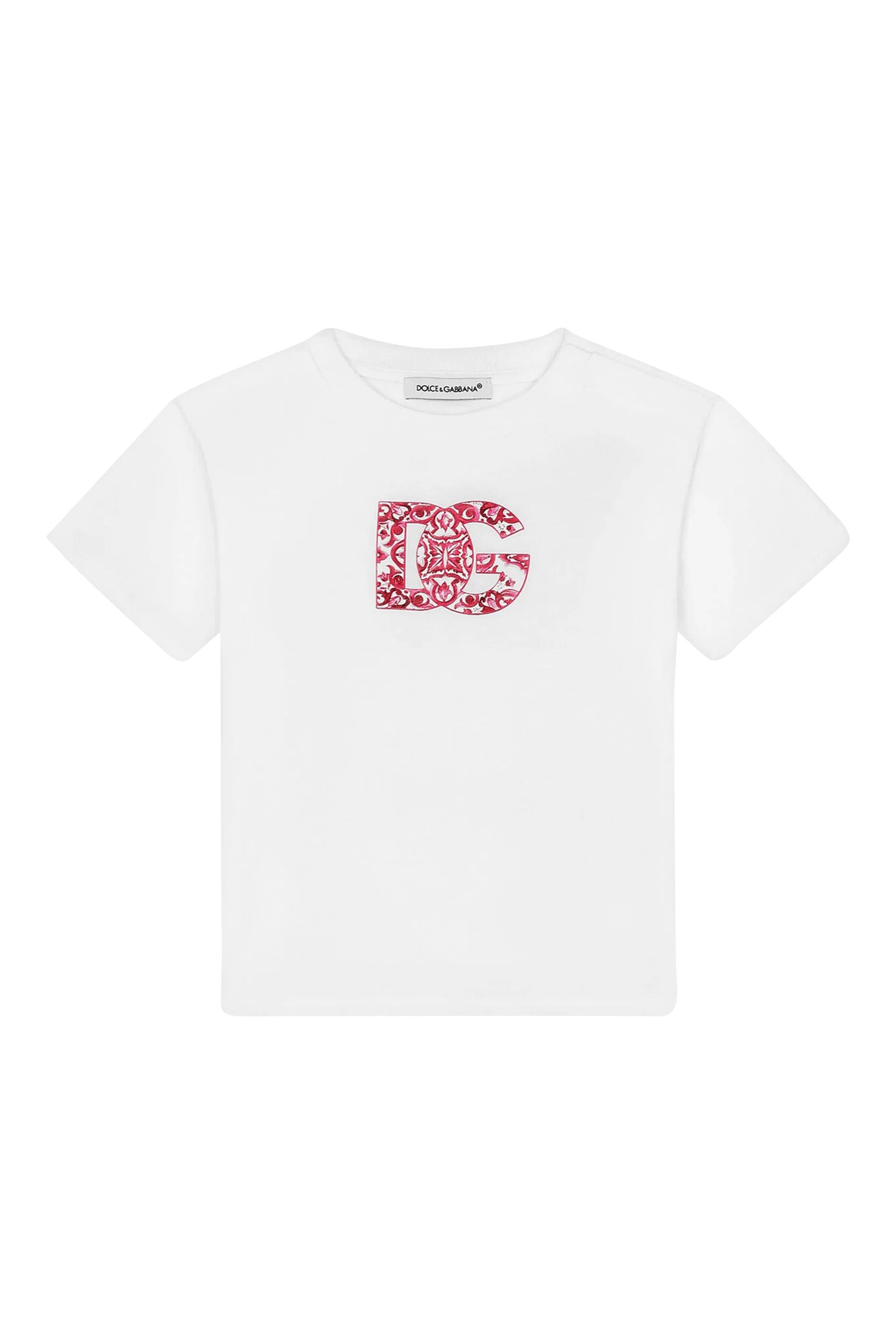 تيشيرت قطن للأطفال بطبعات شعار الماركة