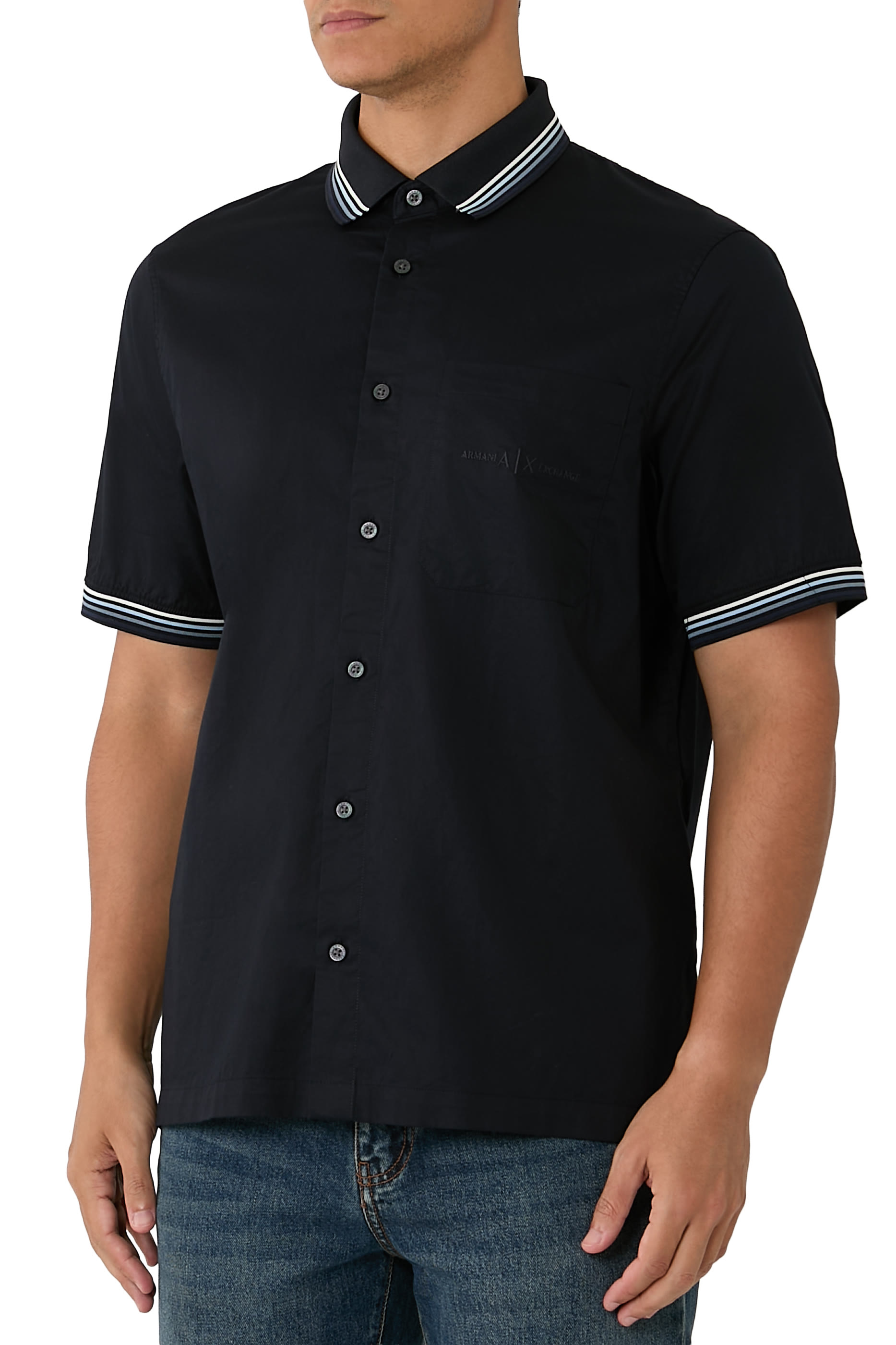 قميص كاجول مزين بشعار الماركة قماش ناعم