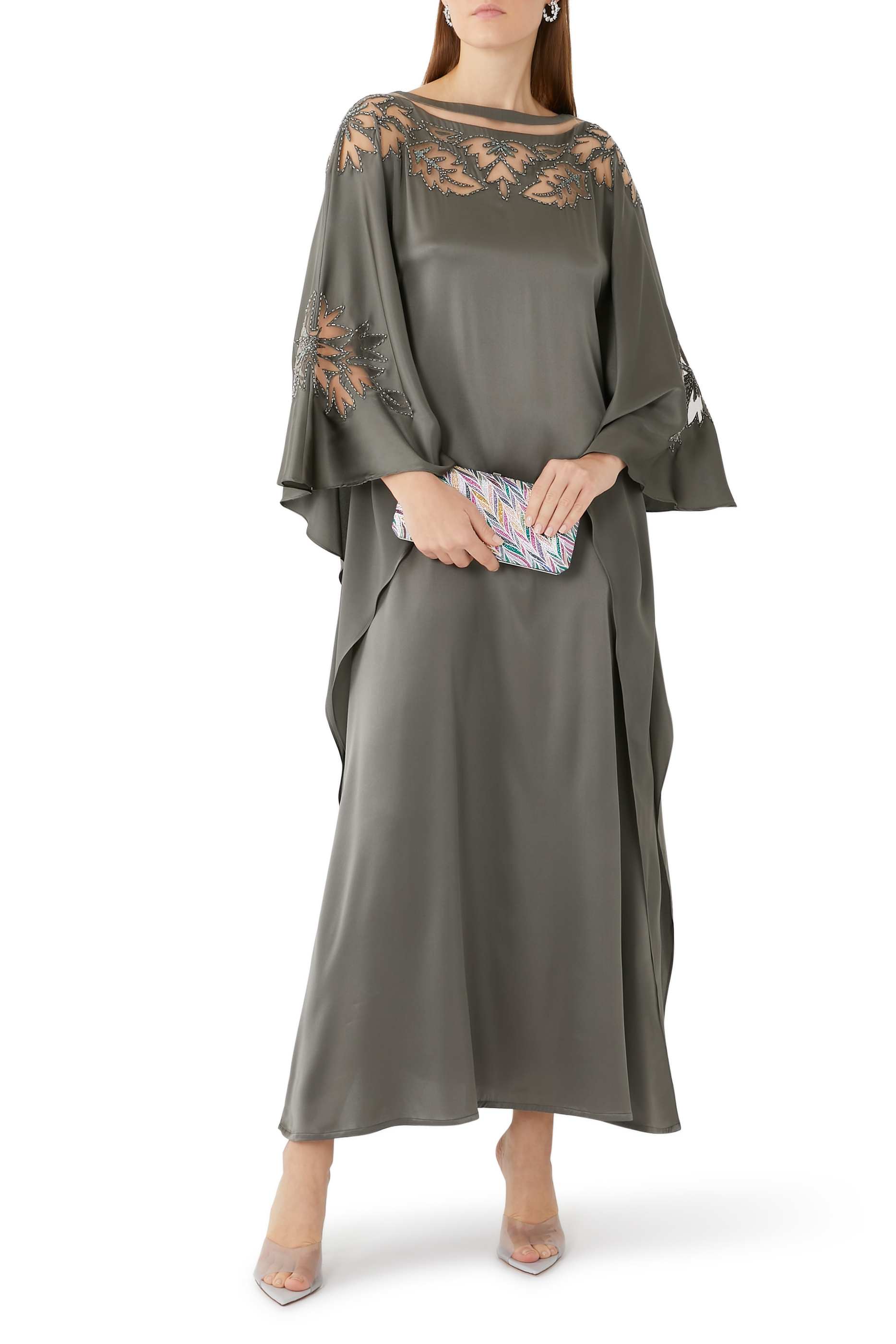 فستان مجدول حرير