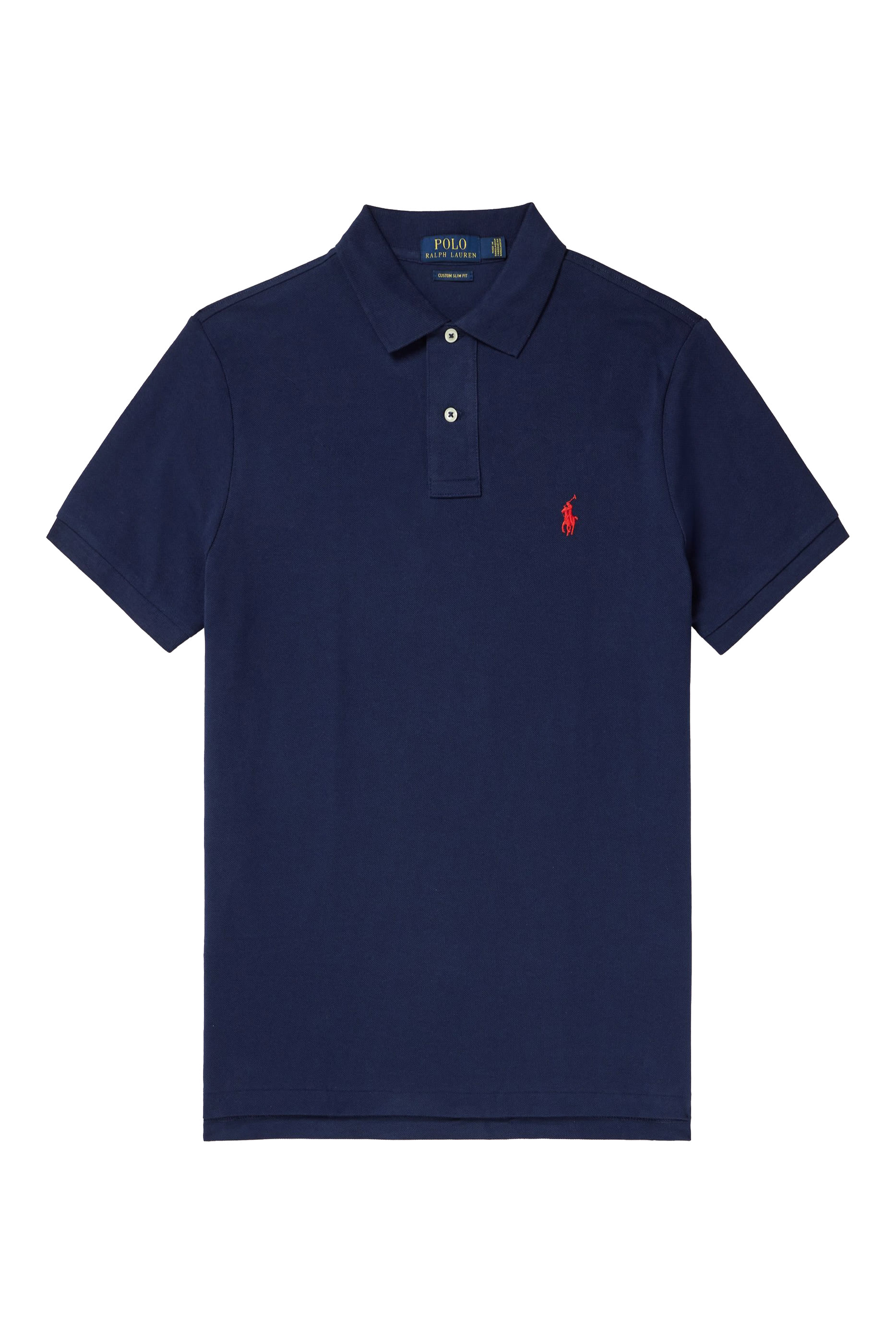 قميص بولو بتطريز شعار الماركة