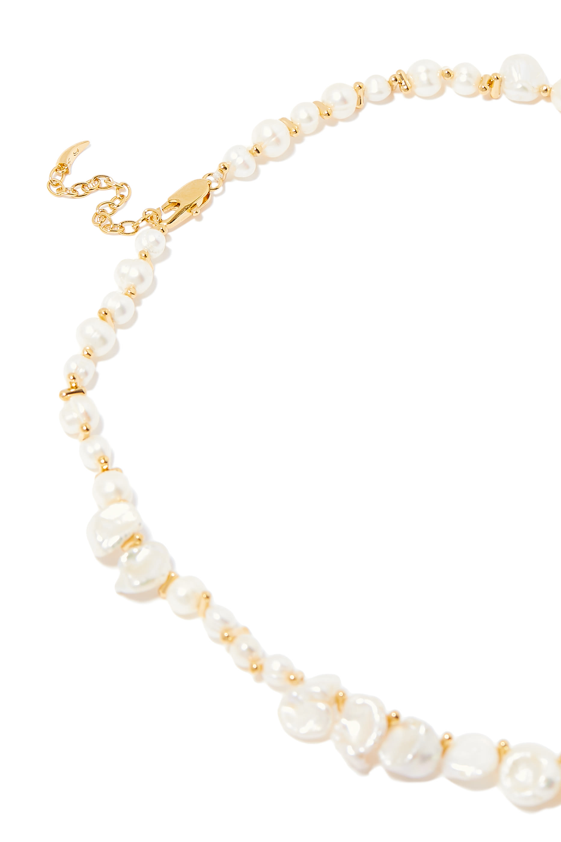 قلادة ستيتمنت خرز ولؤلؤ متنوع