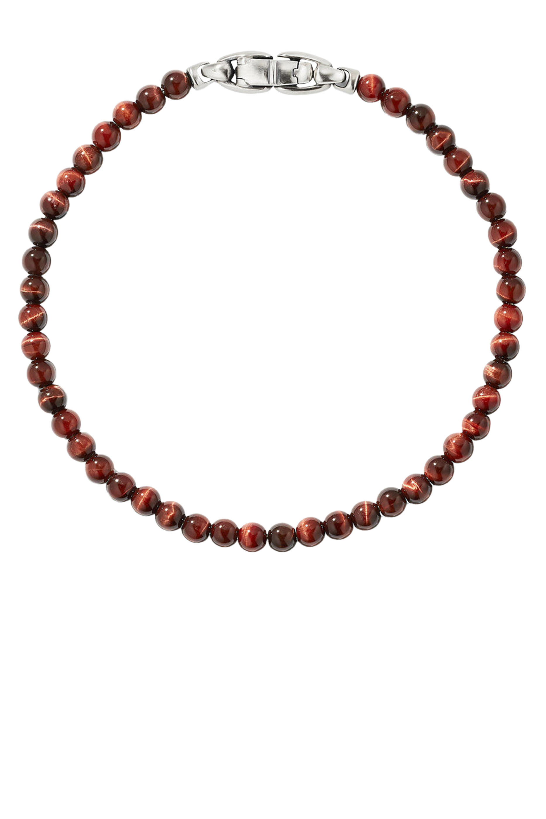 سوار خرز بتصميم مسبحة، عين النمر وفضة إسترلينية