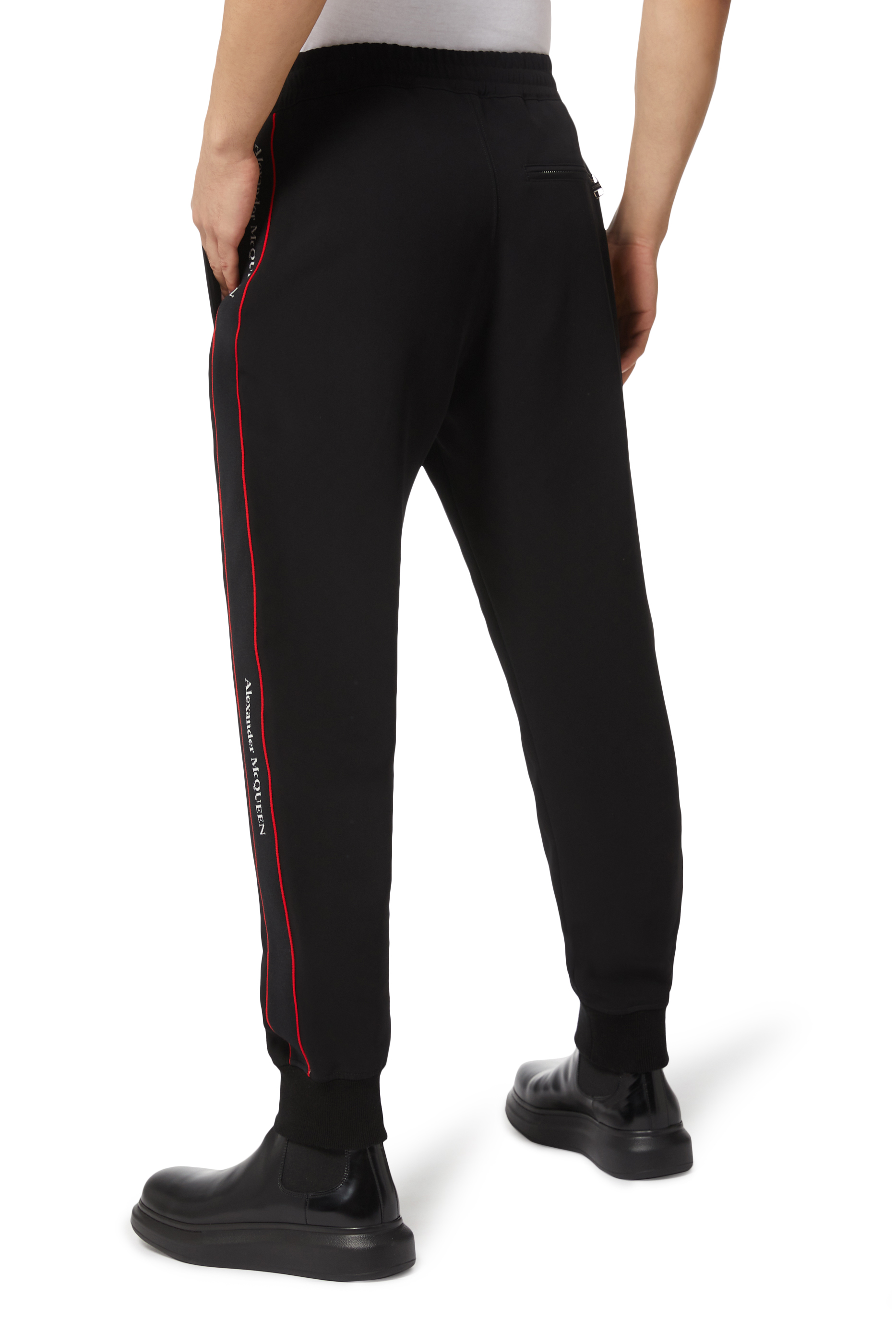 بنطال رياضي بشريط بشعار الماركة