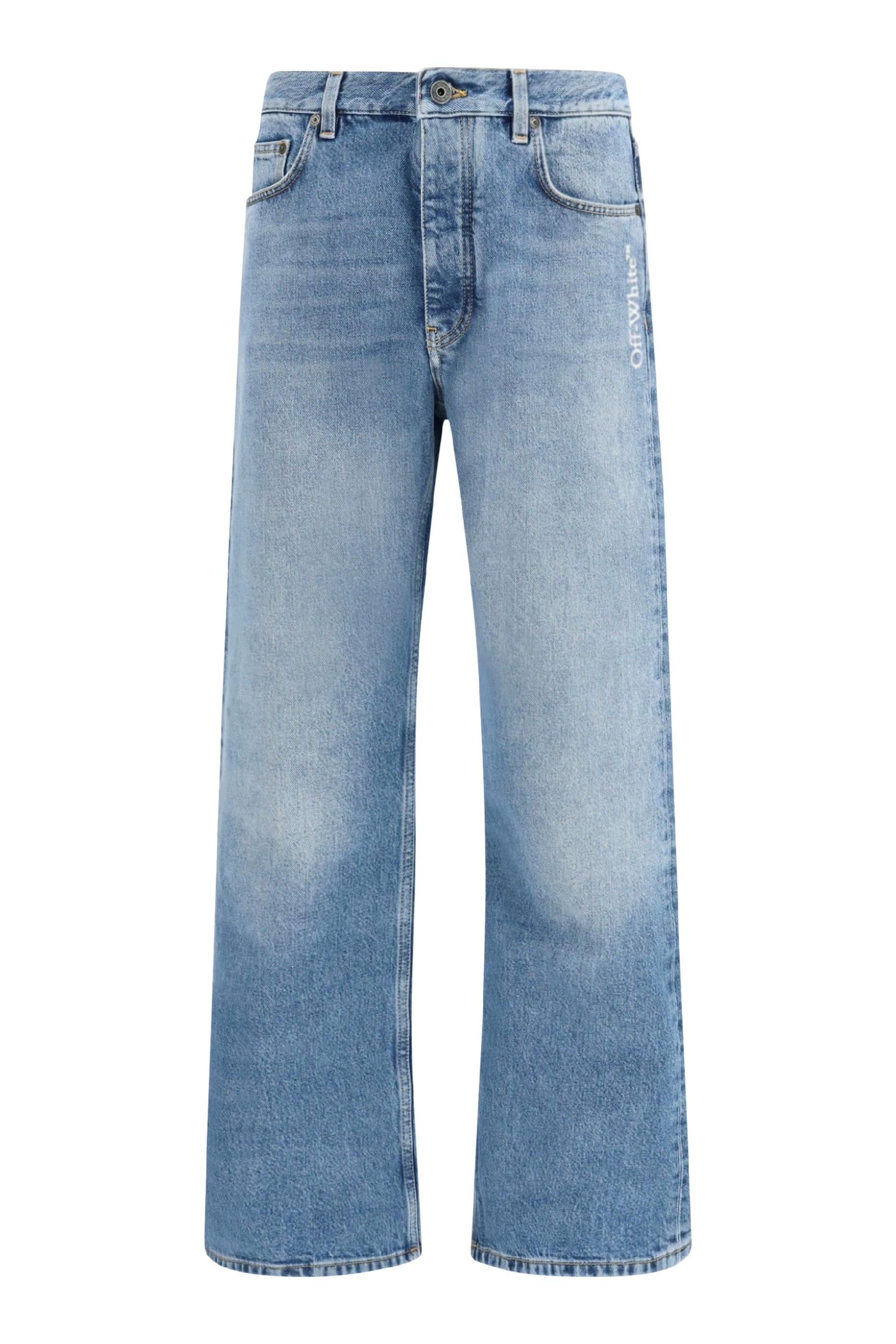 بنطال جينز بقصة ضيقة مريحة مزين بسهم صغير