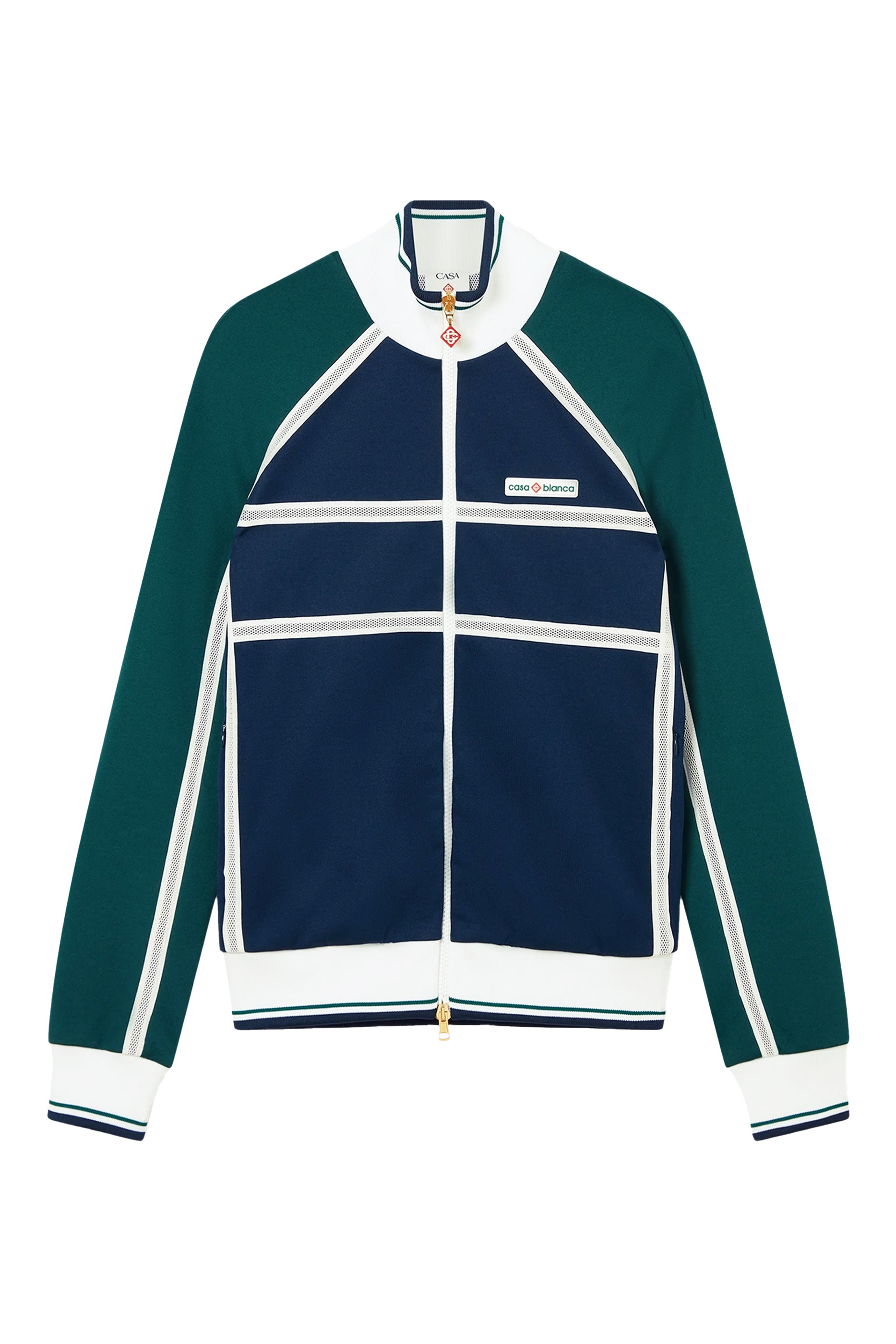 جاكيت رياضي بأشرطة قماش شبكي