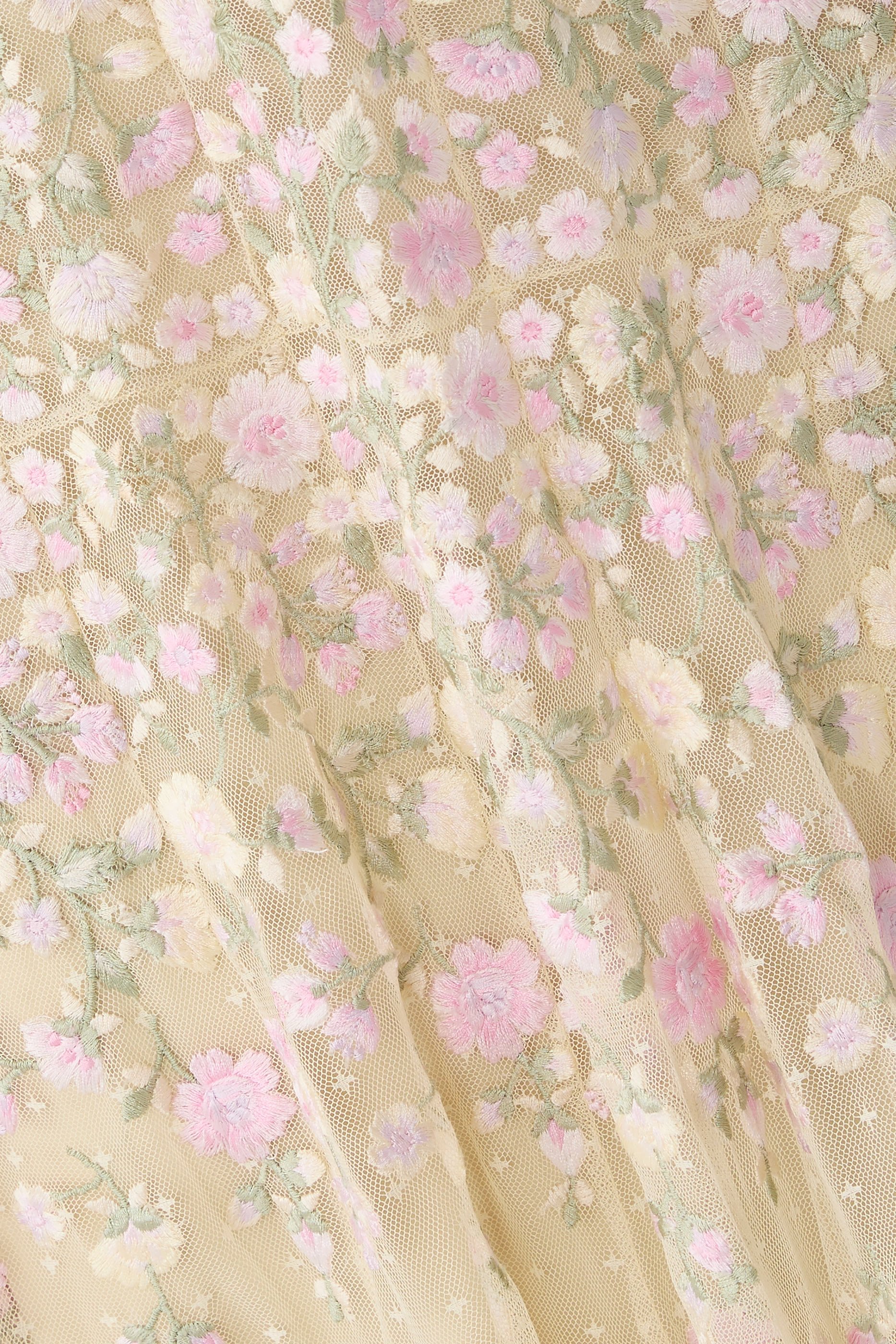 فستان سهرة سيلفيا روز بياقة عميقة بطول الكاحل