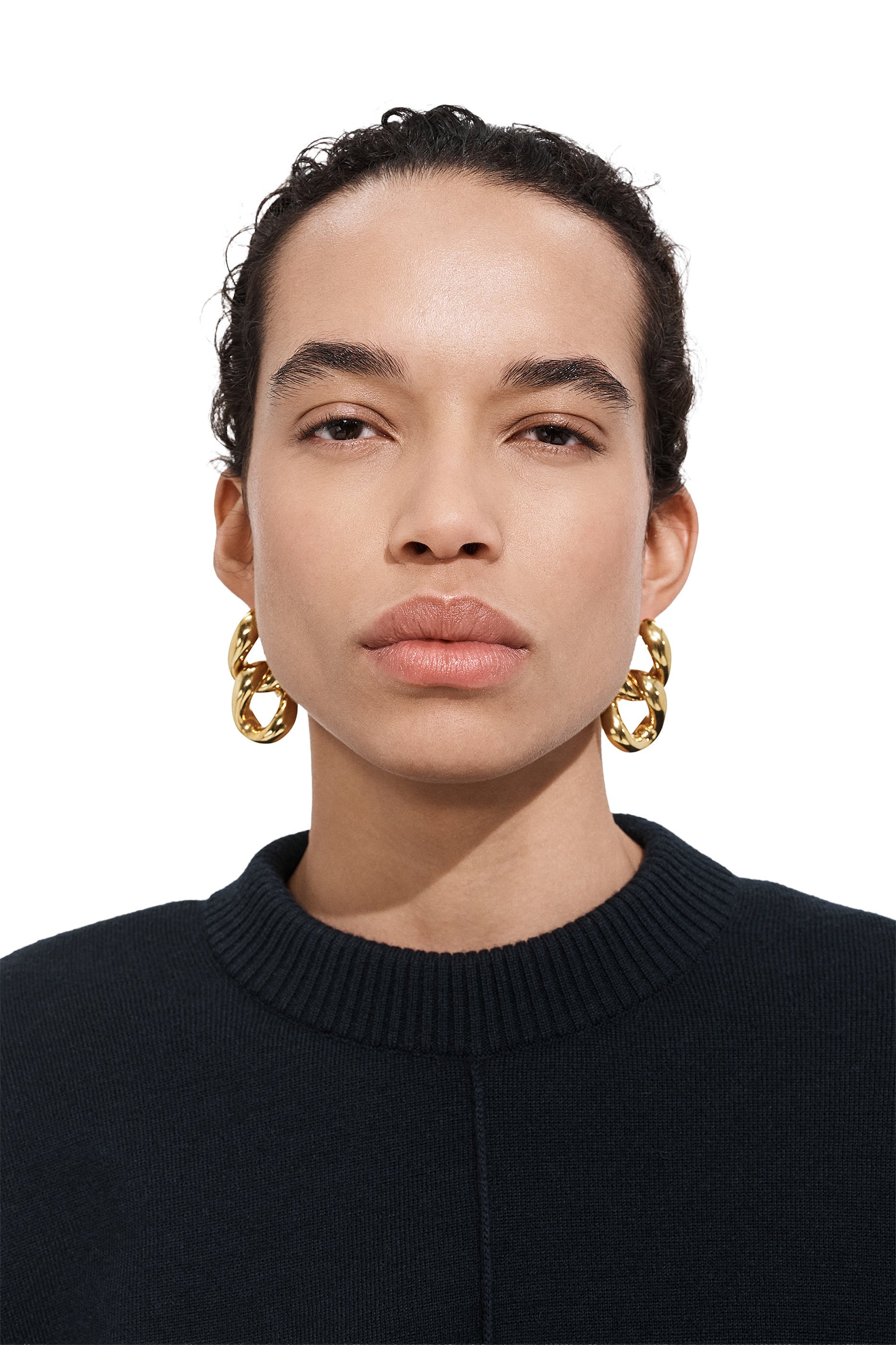 أقراط بريزما، فضة إسترلينية مطلية بذهب عيار 18