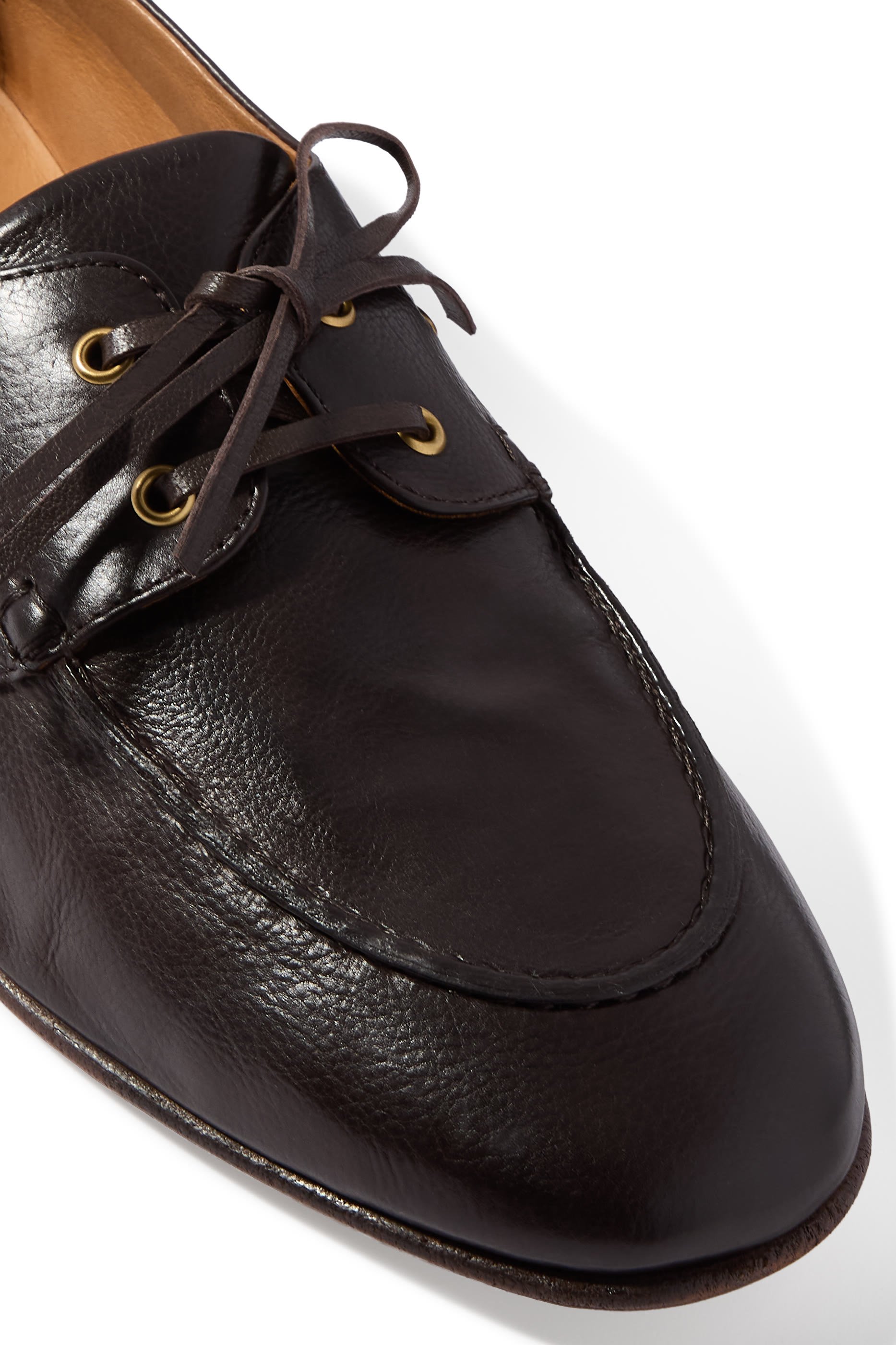 حذاء بيني 001 سهل الارتداء بأربطة ملفوفة جلد