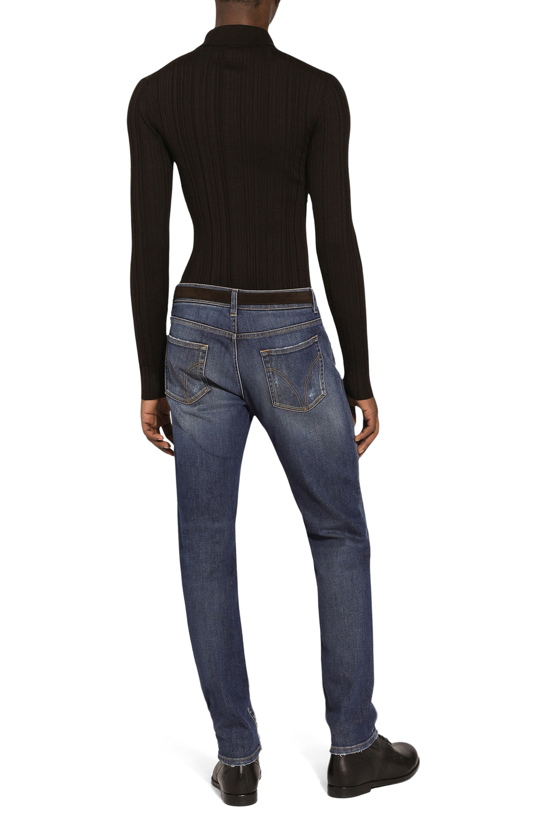 بنطال جينز بقصة ضيقة دنيم مطاطي