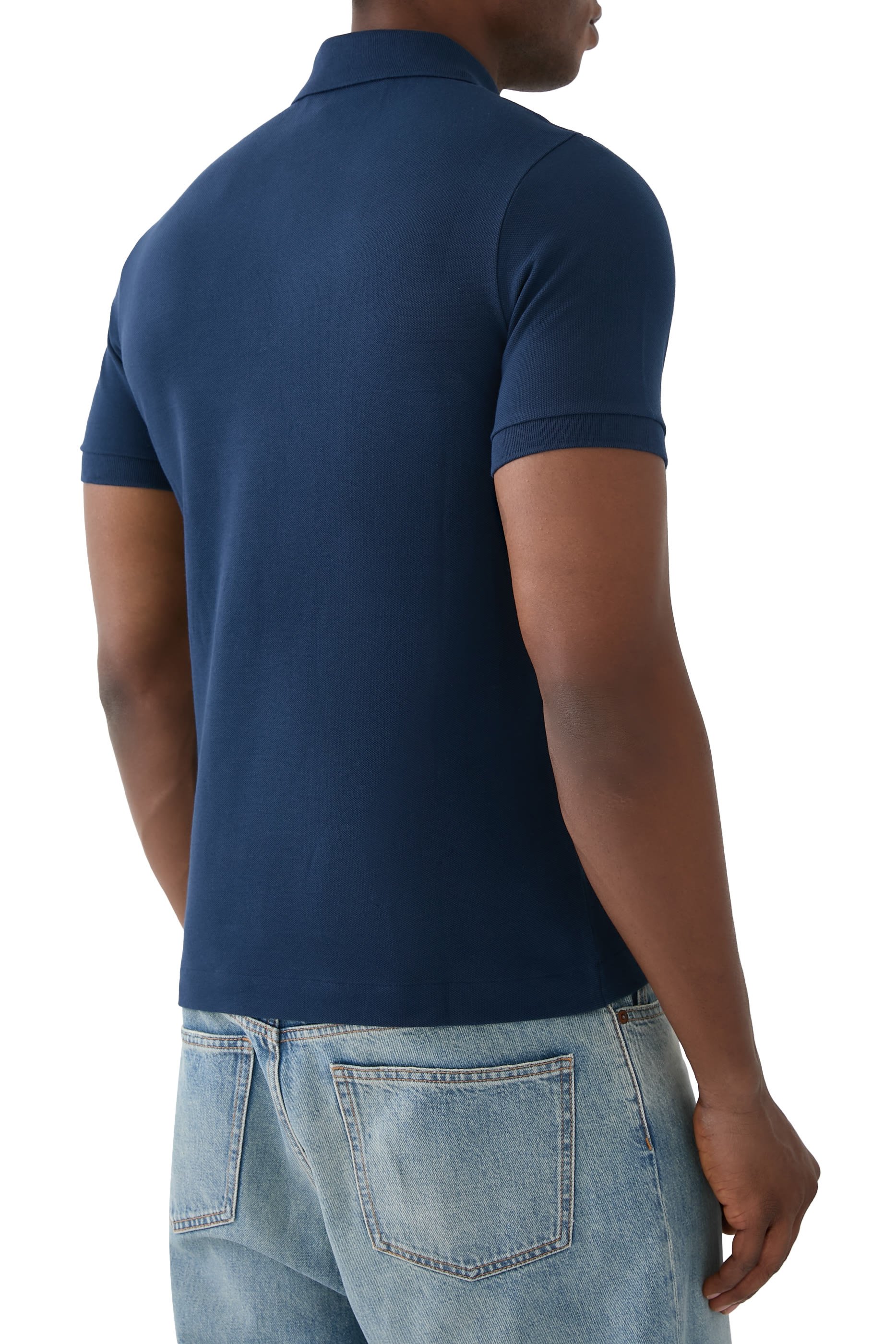 قميص بولو مطرز بشعار الماركة قطن بيكيه