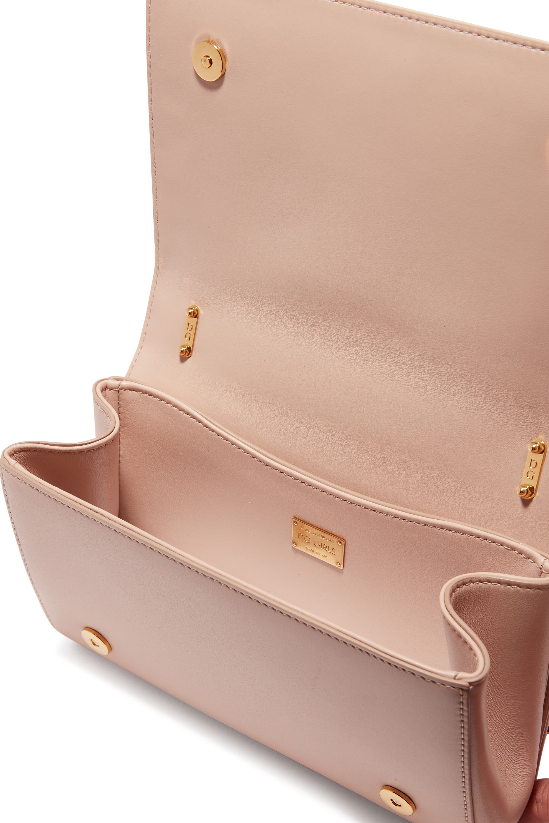 حقيبة كتف جيرلز بشعار الماركة جلد نابا