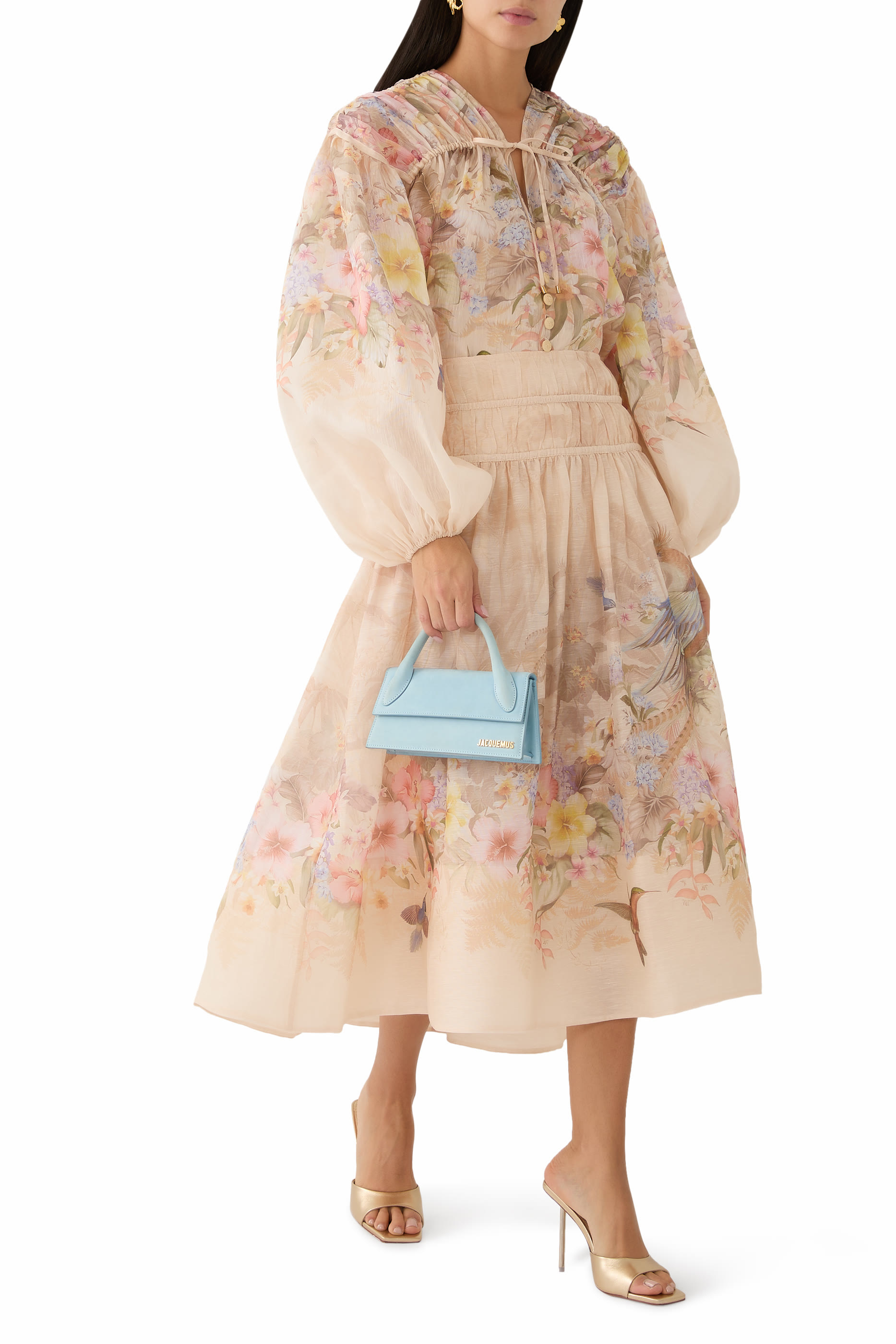 تنورة إيلومينايت متوسطة الطول بنقشات