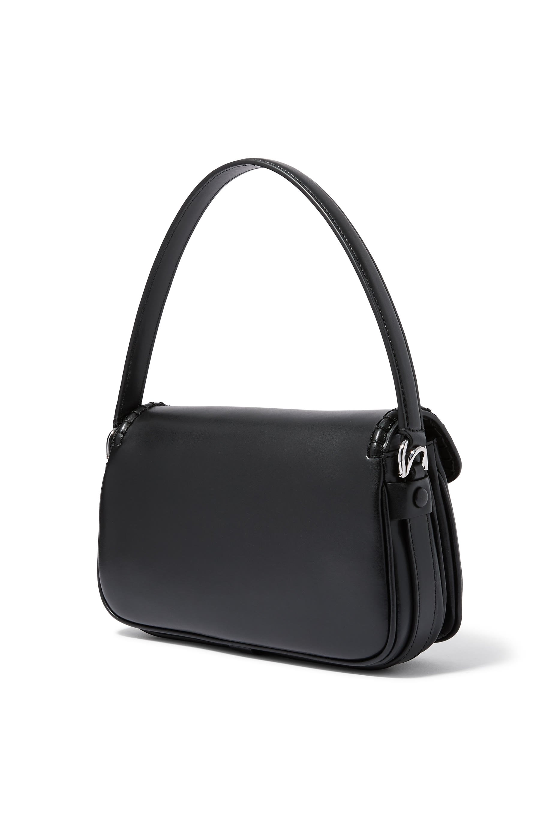 حقيبة كروس بودي بخياطة بارزة في الأمام ونقشة الضفيرة