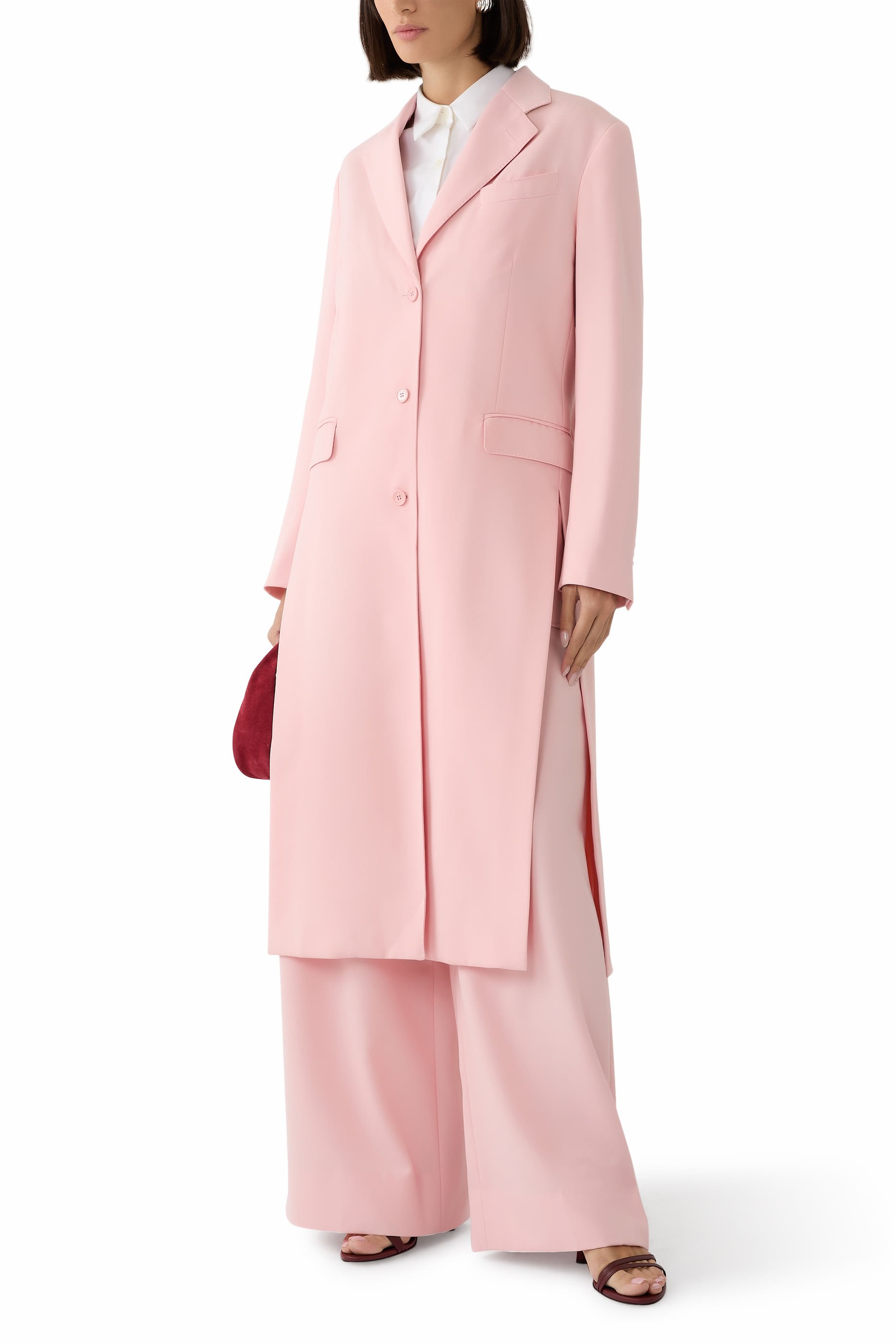 معطف بفتحات وتفاصيل ربطة فيونكة