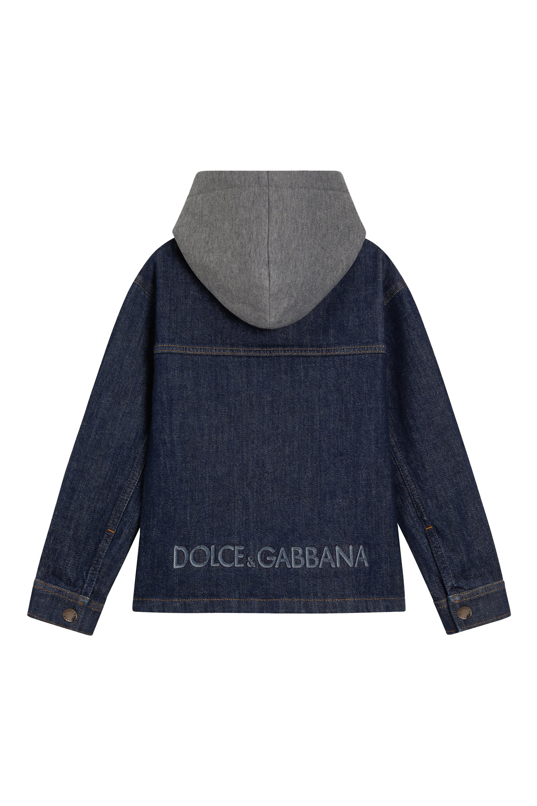 Kids Denim Jacket with Embossed Embroidery