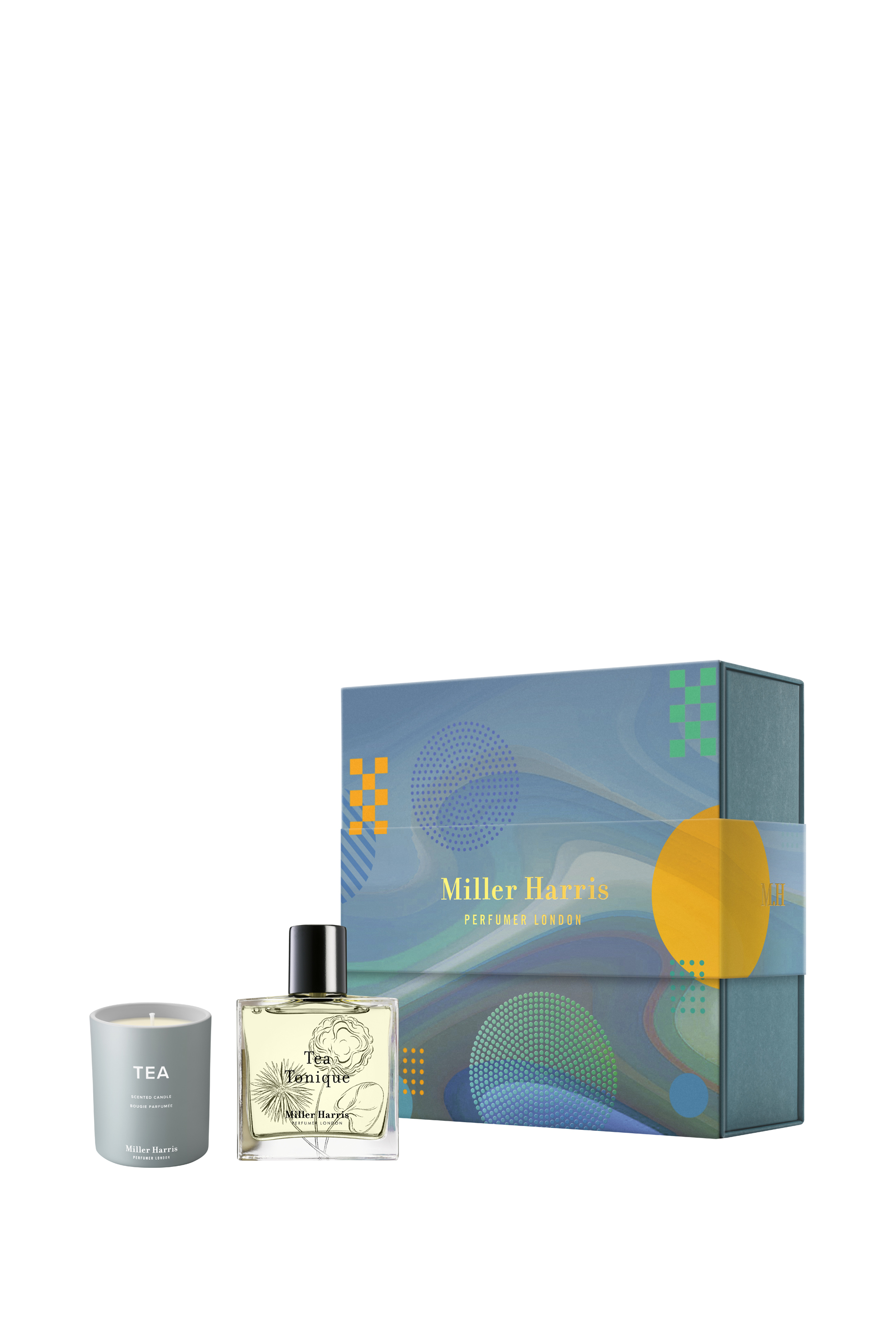 مجموعة أو دو بارفان تي تونيك وشمعة بحجم مناسب للسفر، قطعتين