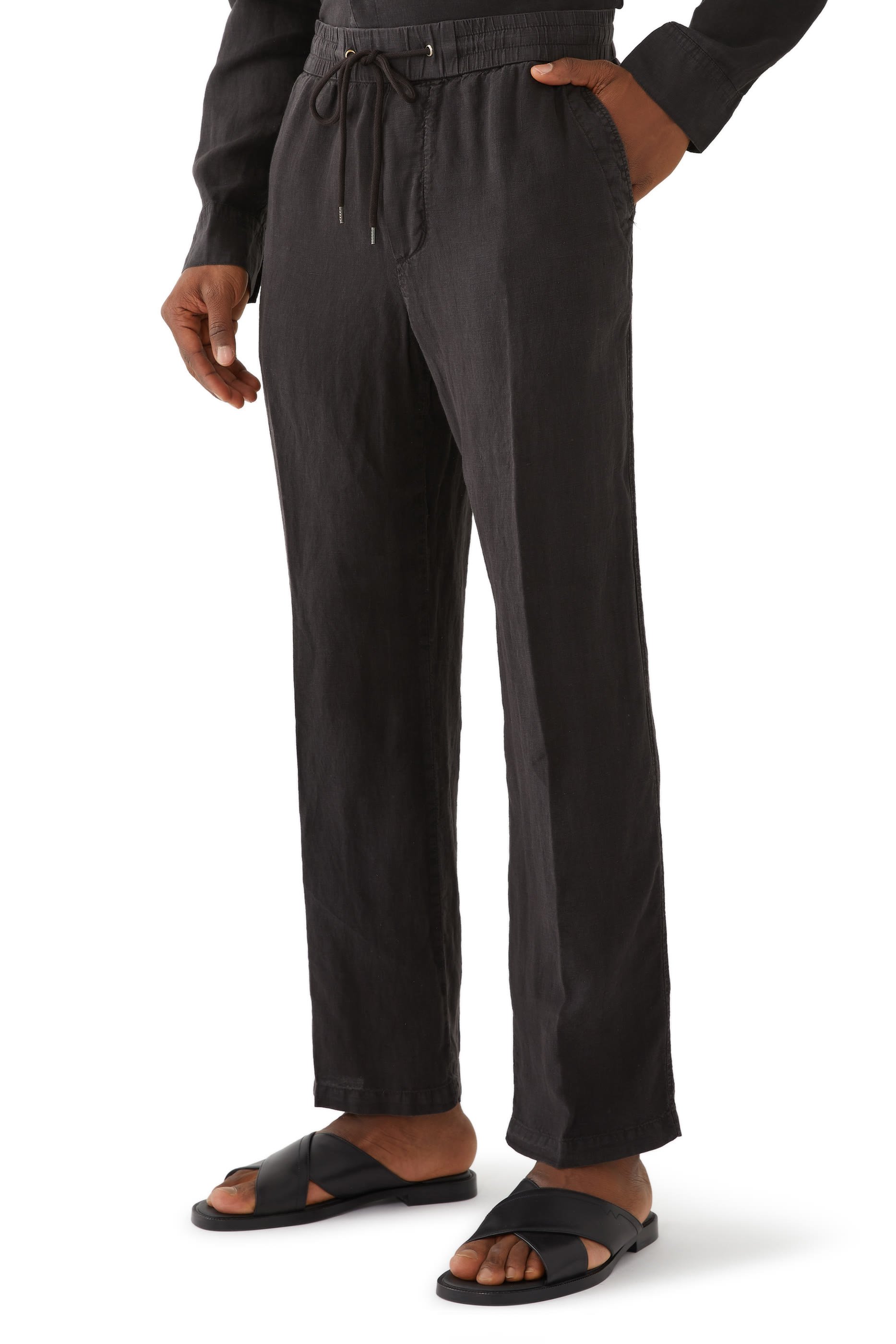 بنطال بقصة مريحة كتان