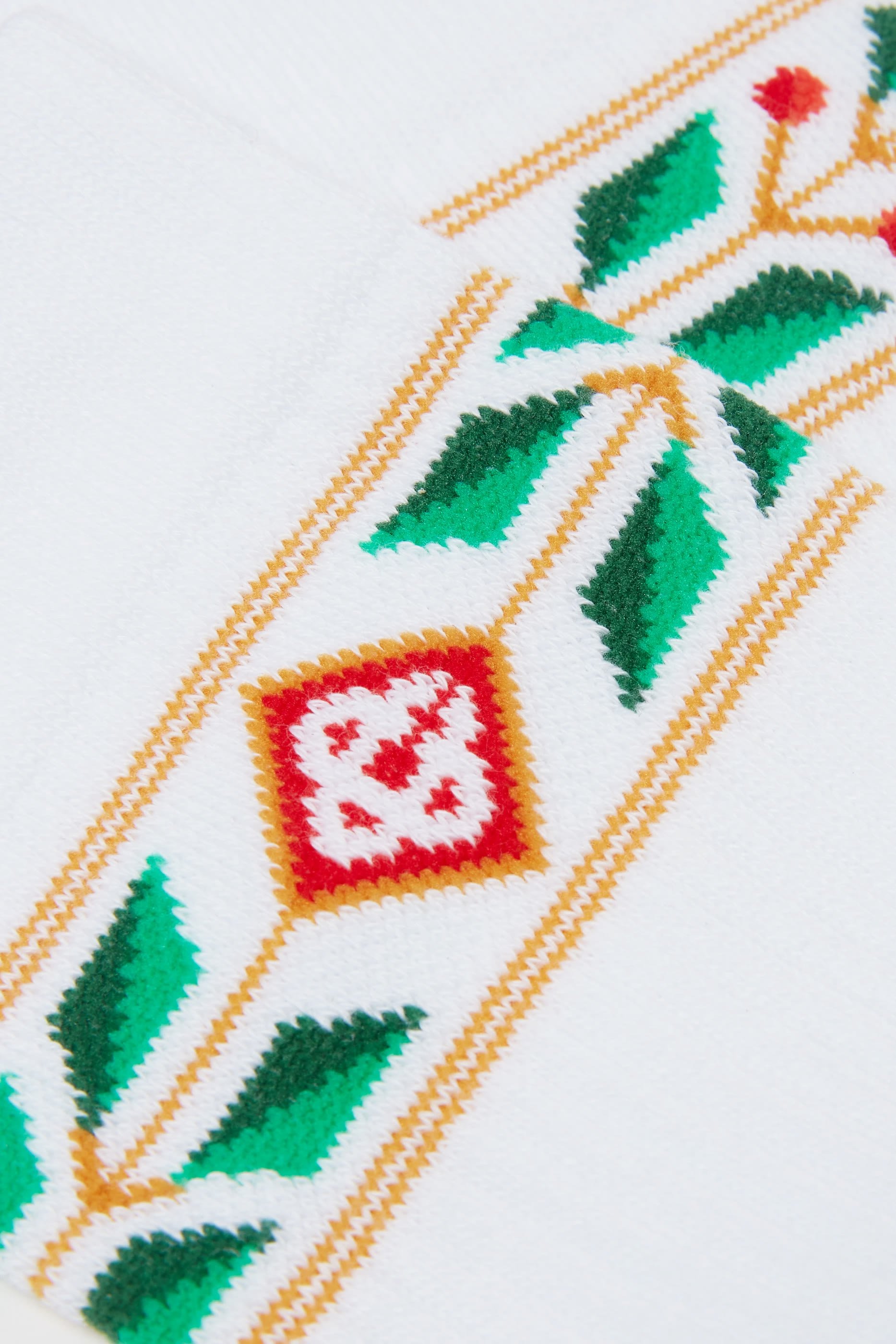 جوارب رياضية بنقشة أوراق الغار مضلعة