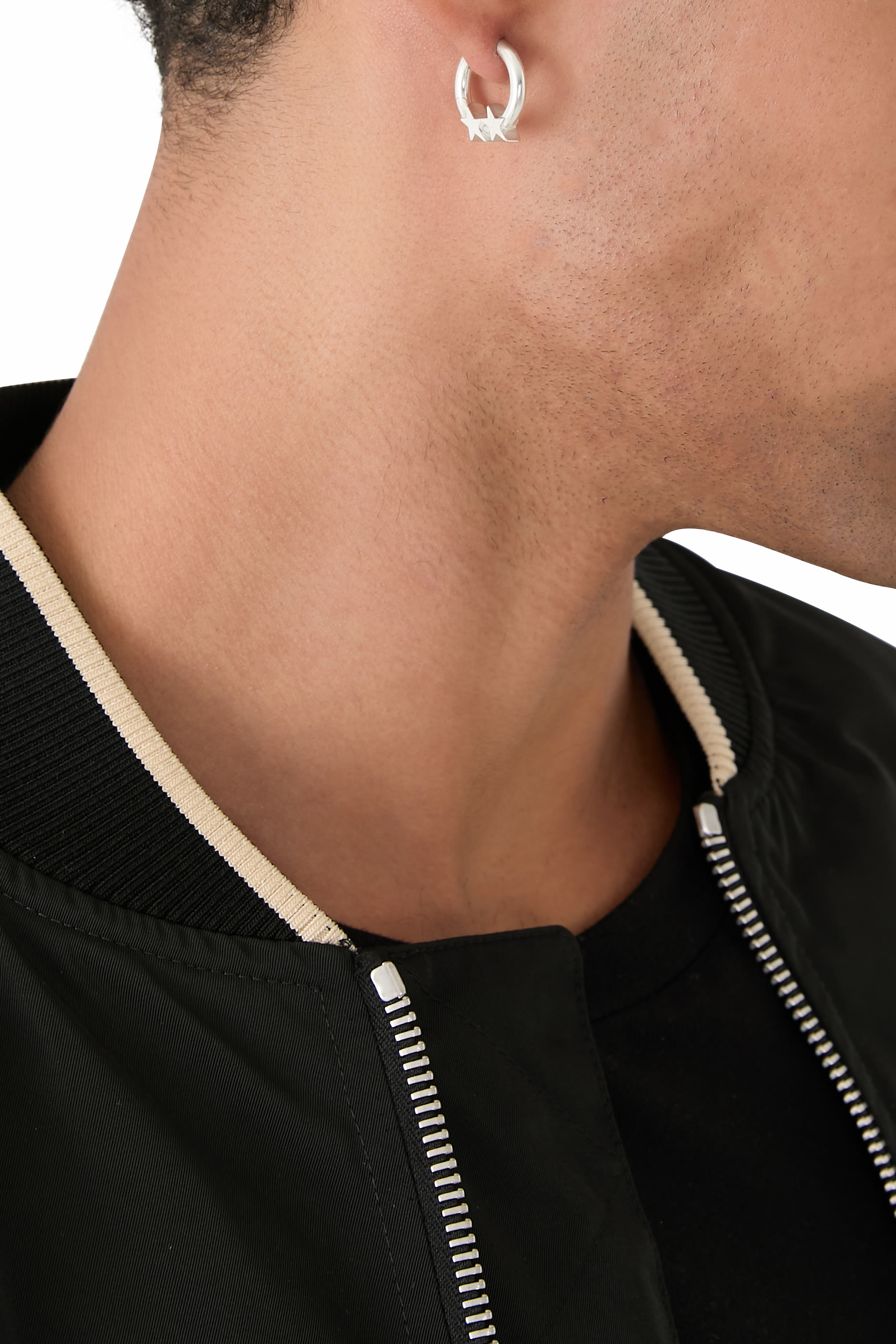 أقراط ايكون بشعار الماركة، فضة استرلينية 925