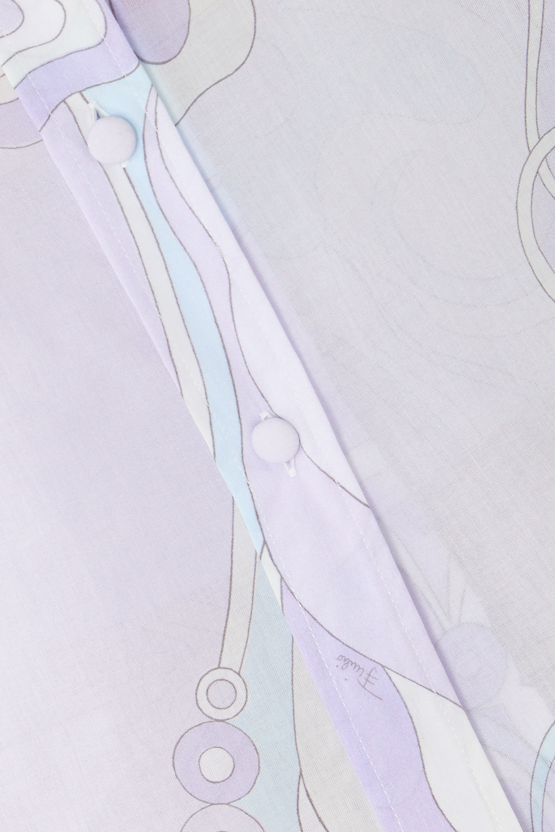 قميص بنقشة أوركيدي قطن