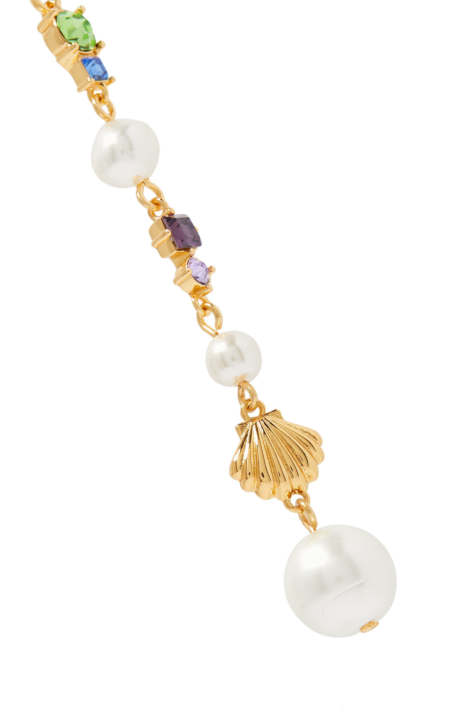 أقراط متدلية بحلي متنوعة