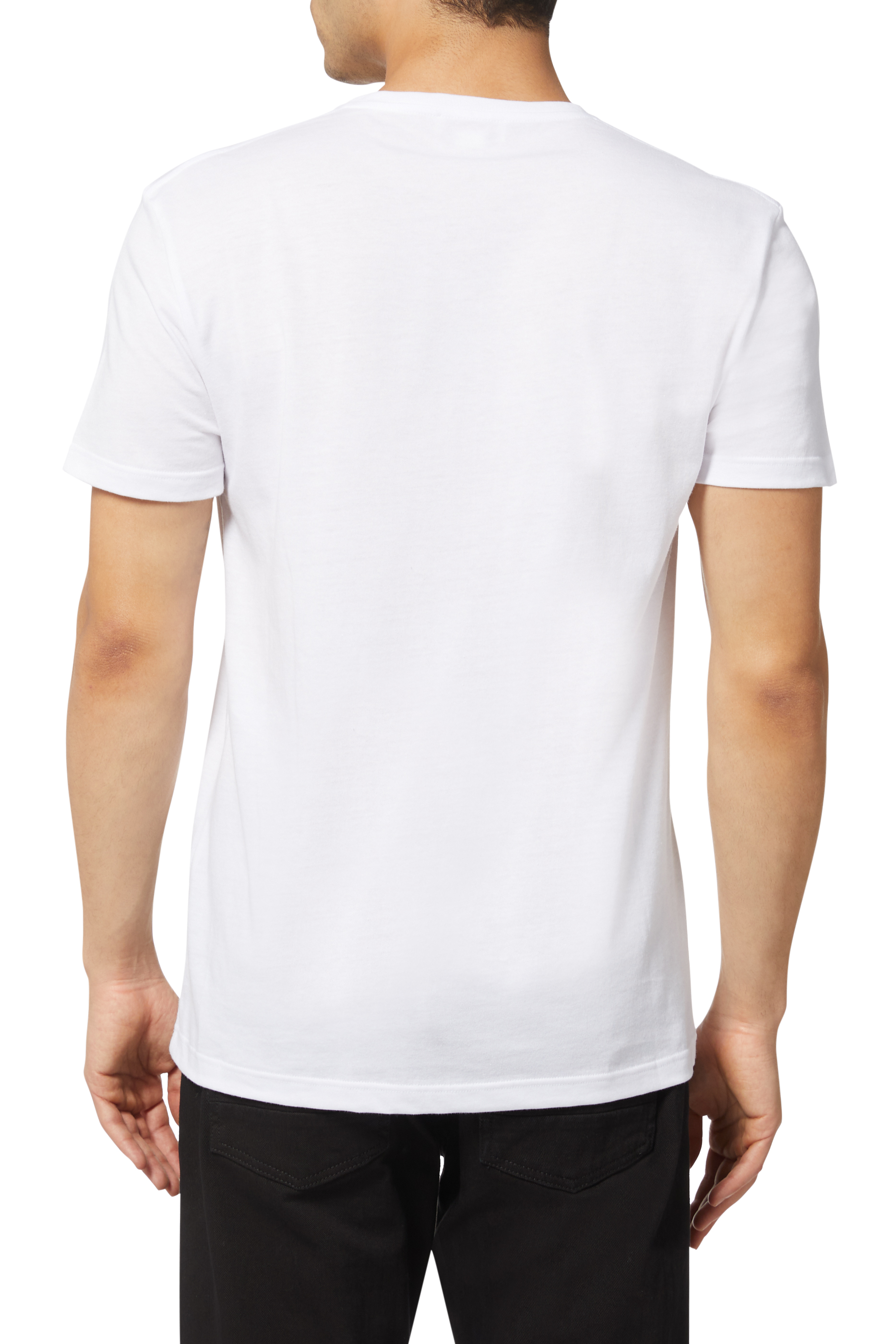 تي شيرت بطبعة تنين وشعار الماركة