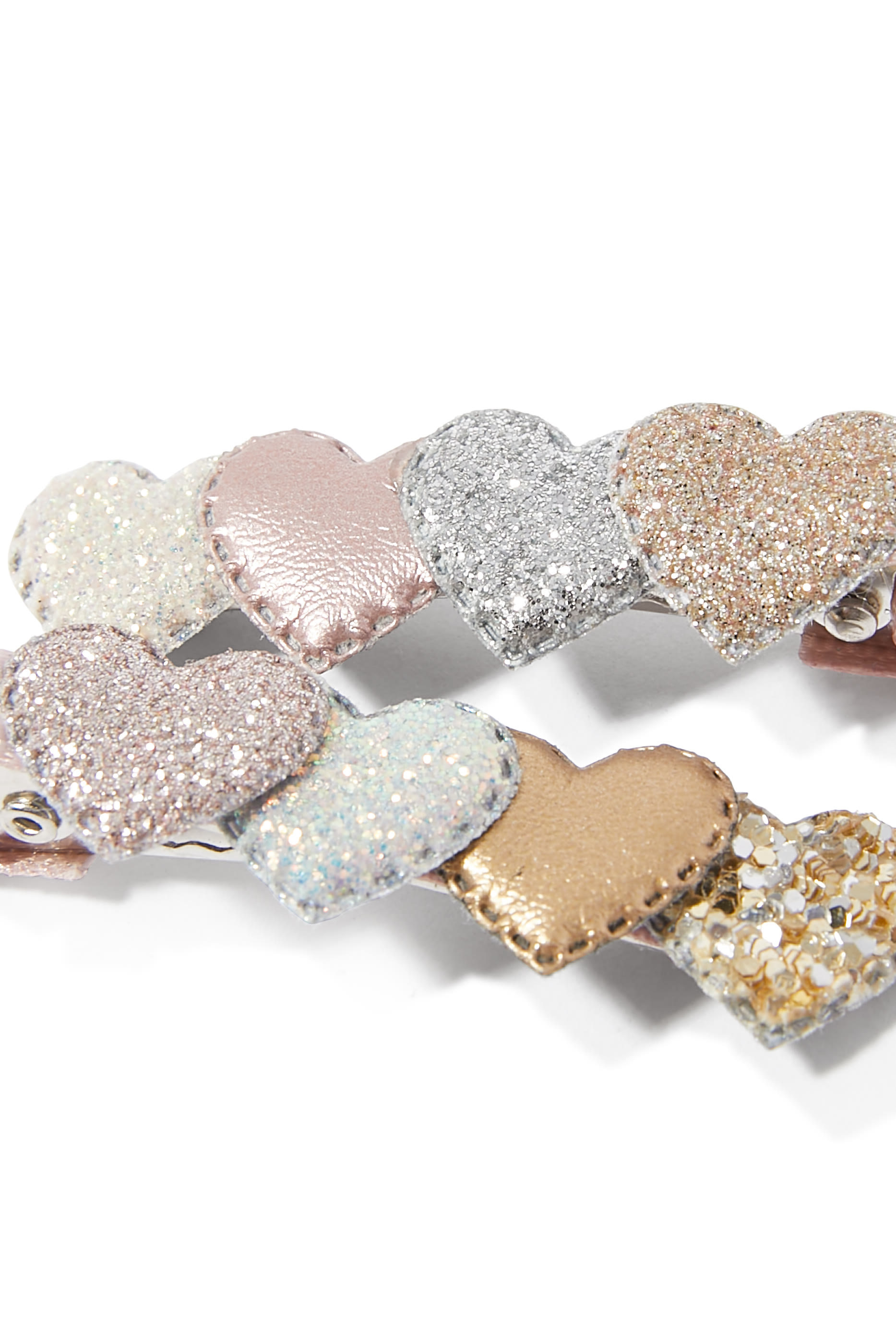 مشابك شعر مزين بقلوب للأطفال