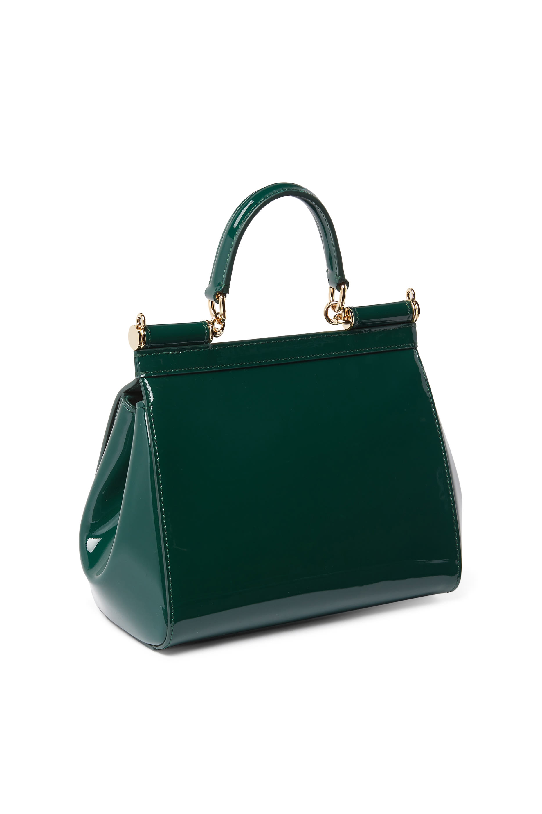 حقيبة يد سيسيلي متوسطة جلد لامع