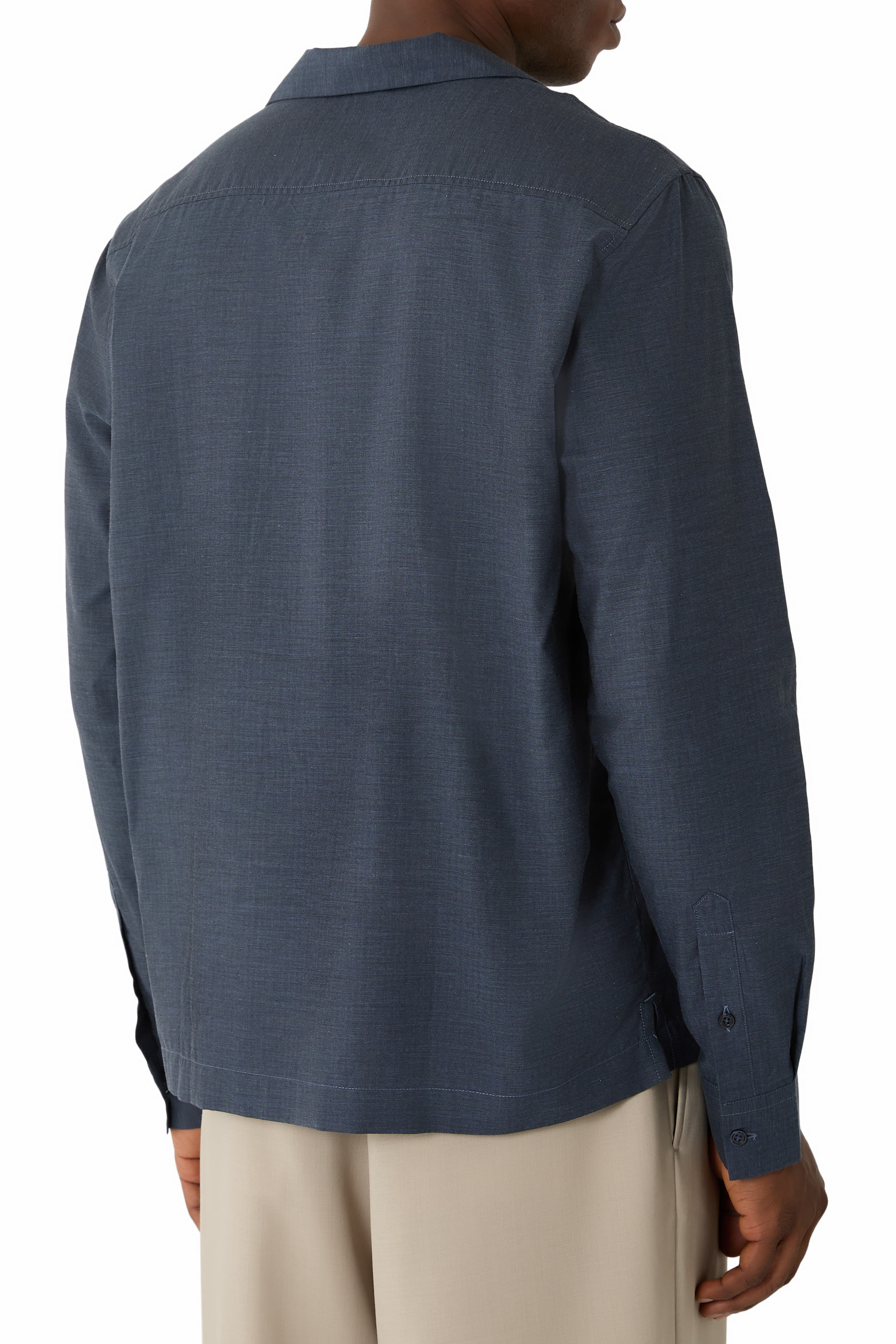 قميص سافرا بنقشة هيرنغ بون قطن فلانيل