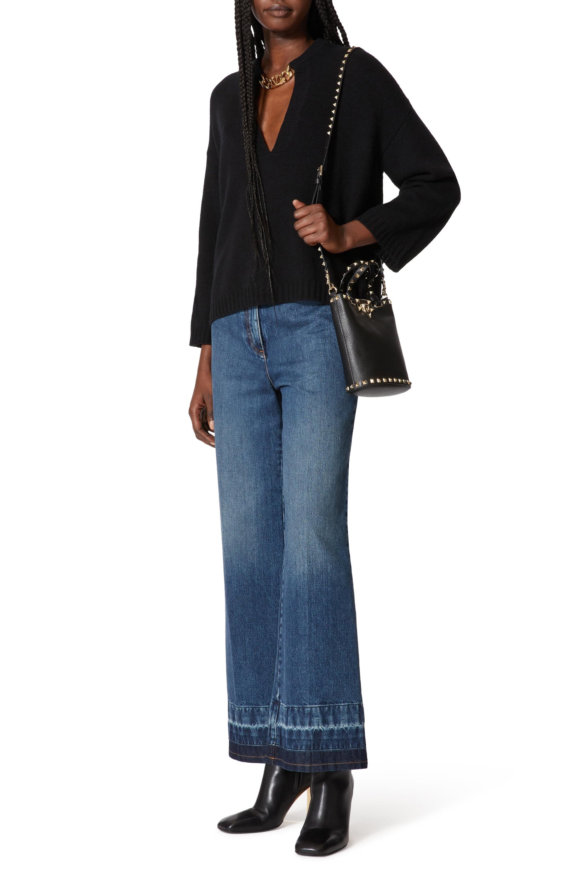 حقيبة كروس بحلي هرمية