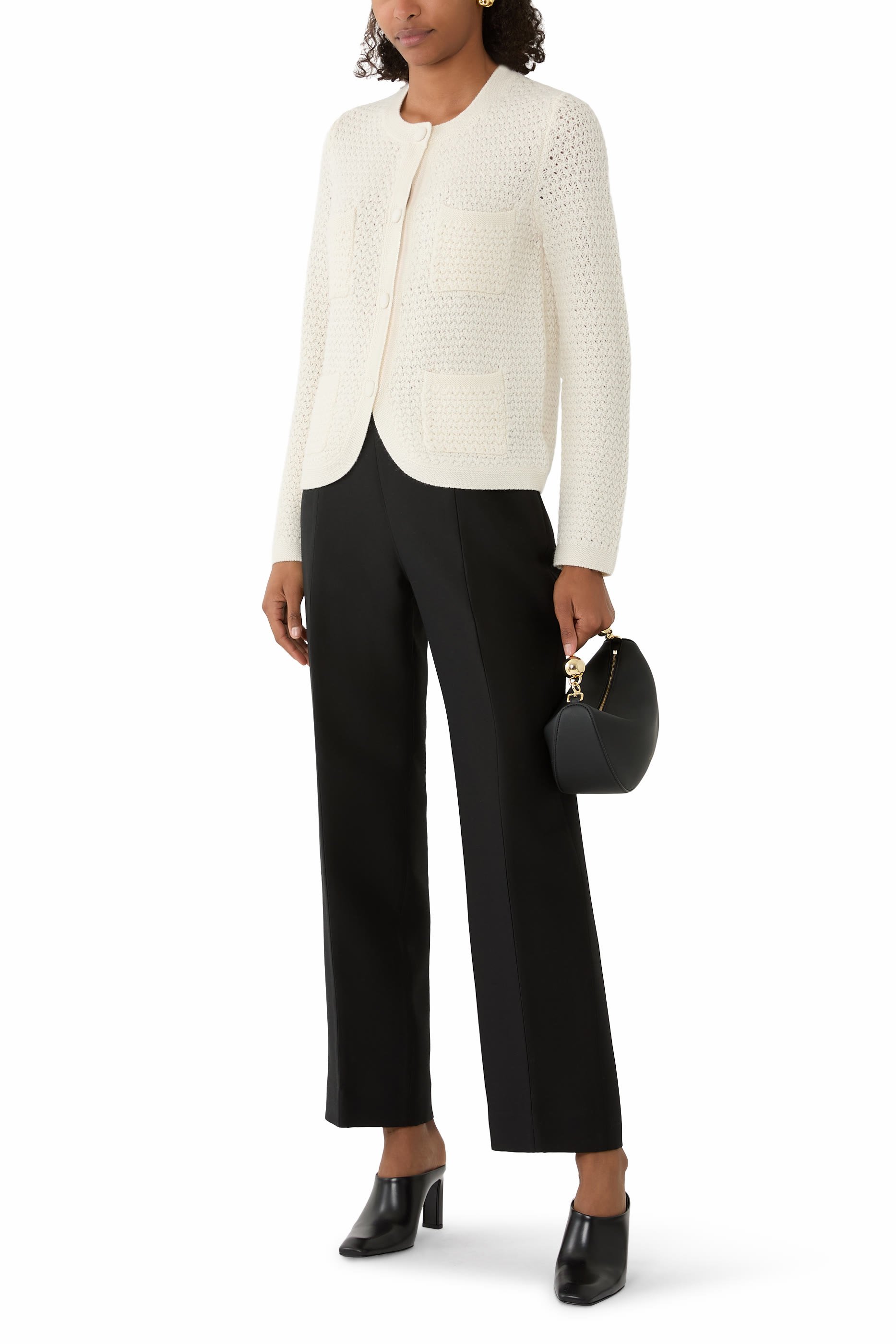 كارديجان بتصميم متقاطع كشمير عضوي