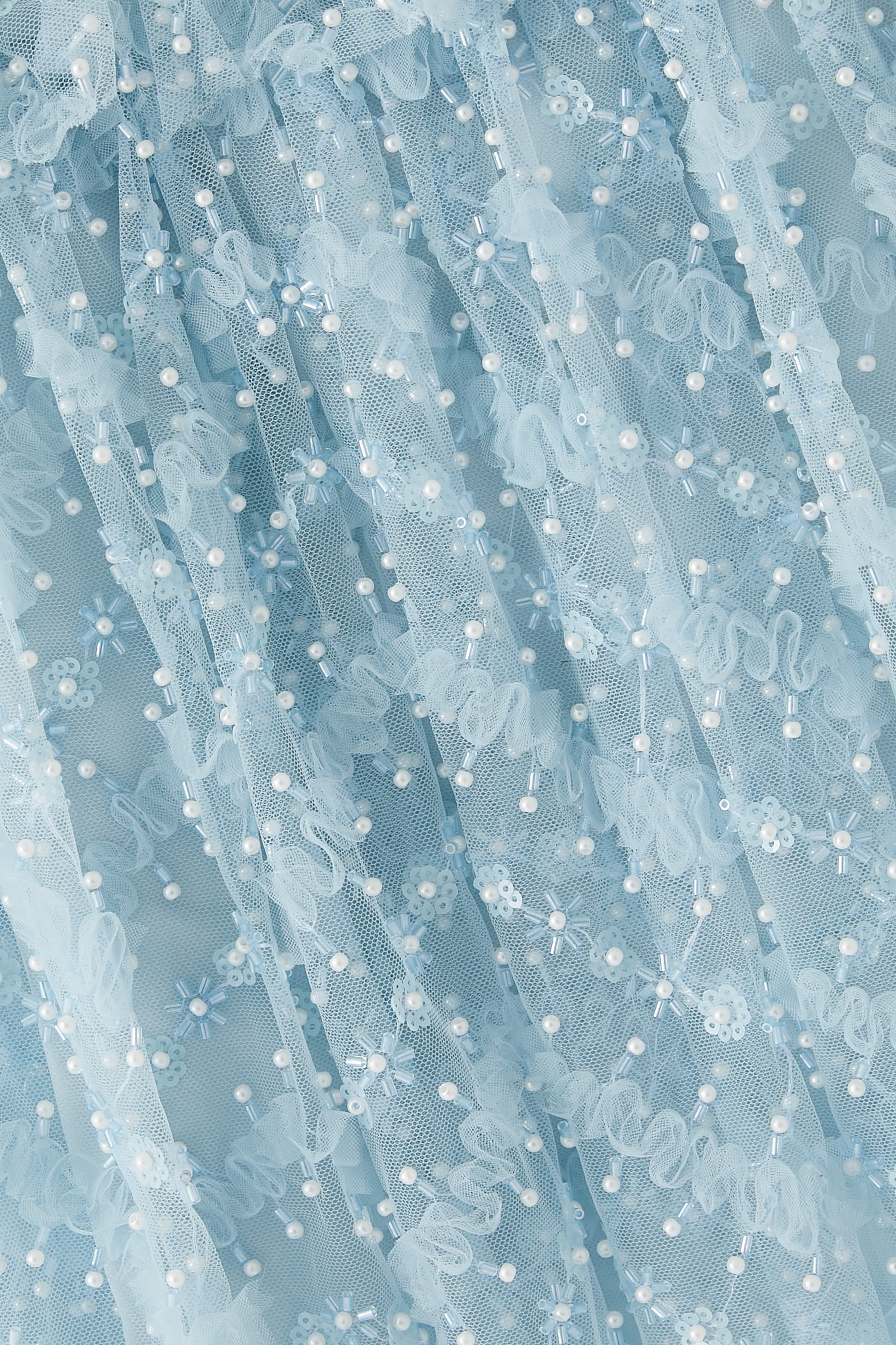 فستان كشكش مطرز بالترتر للأطفال