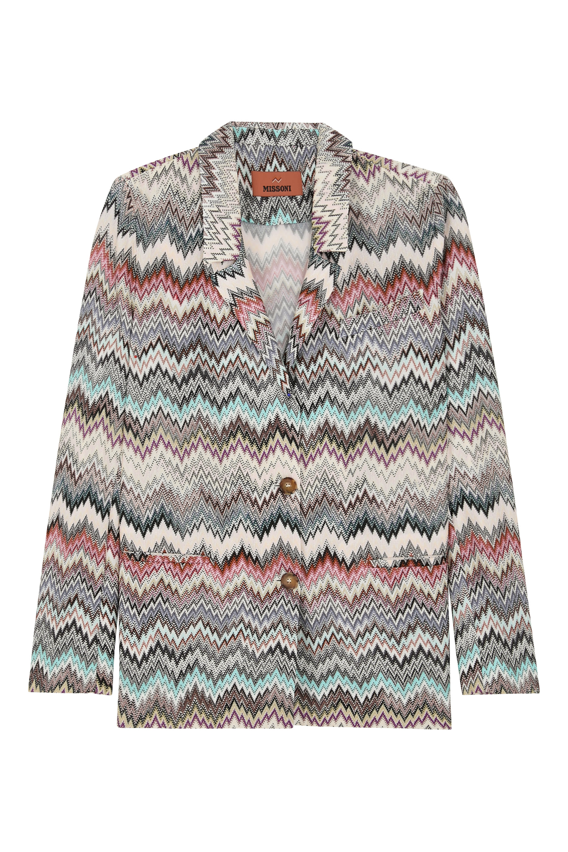 بليزر بصف أزرار للإغلاق ونقشة جلد الأفعى