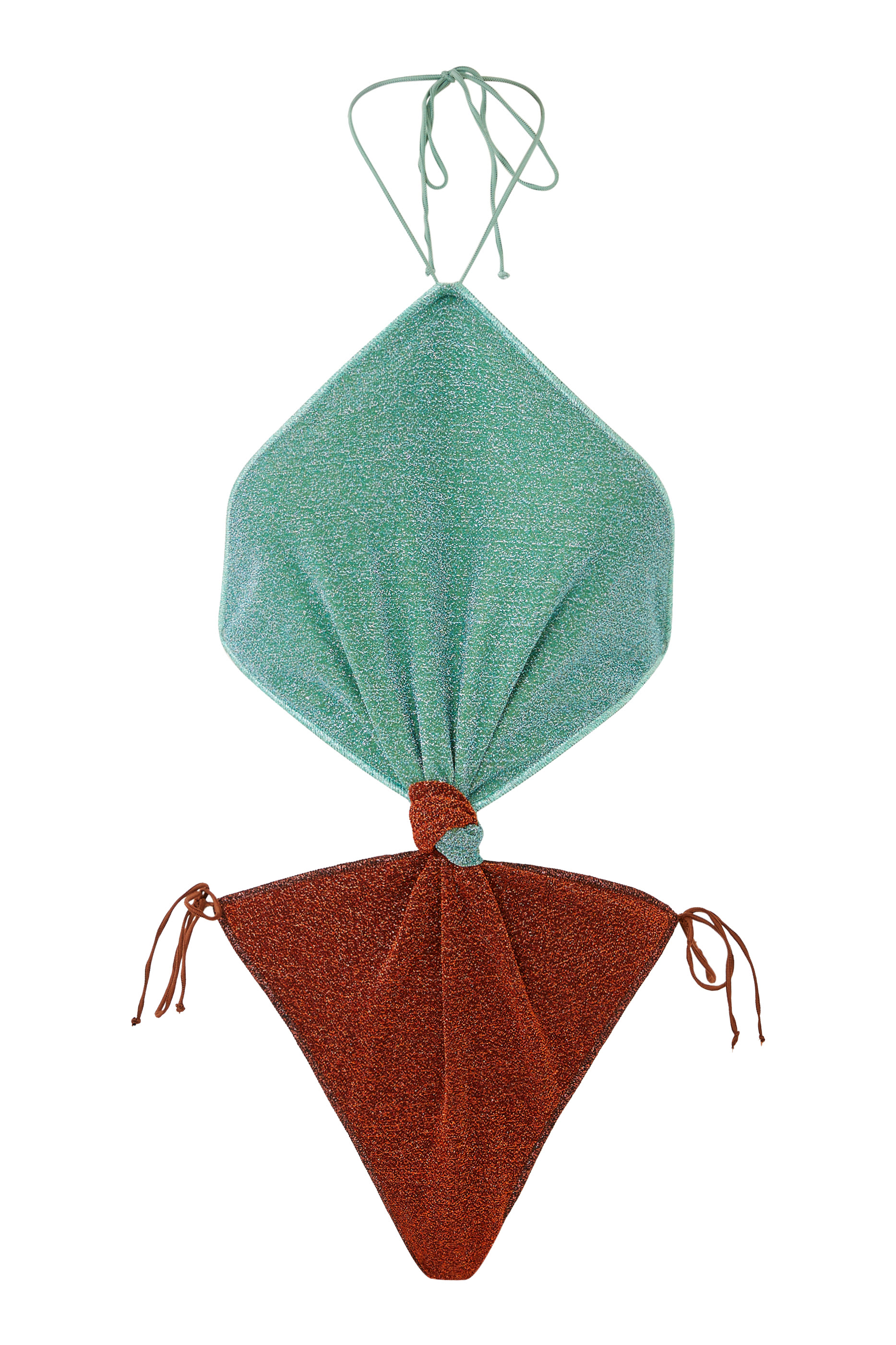 طقم بيكيني لوميير ثنائي اللون بعقدة