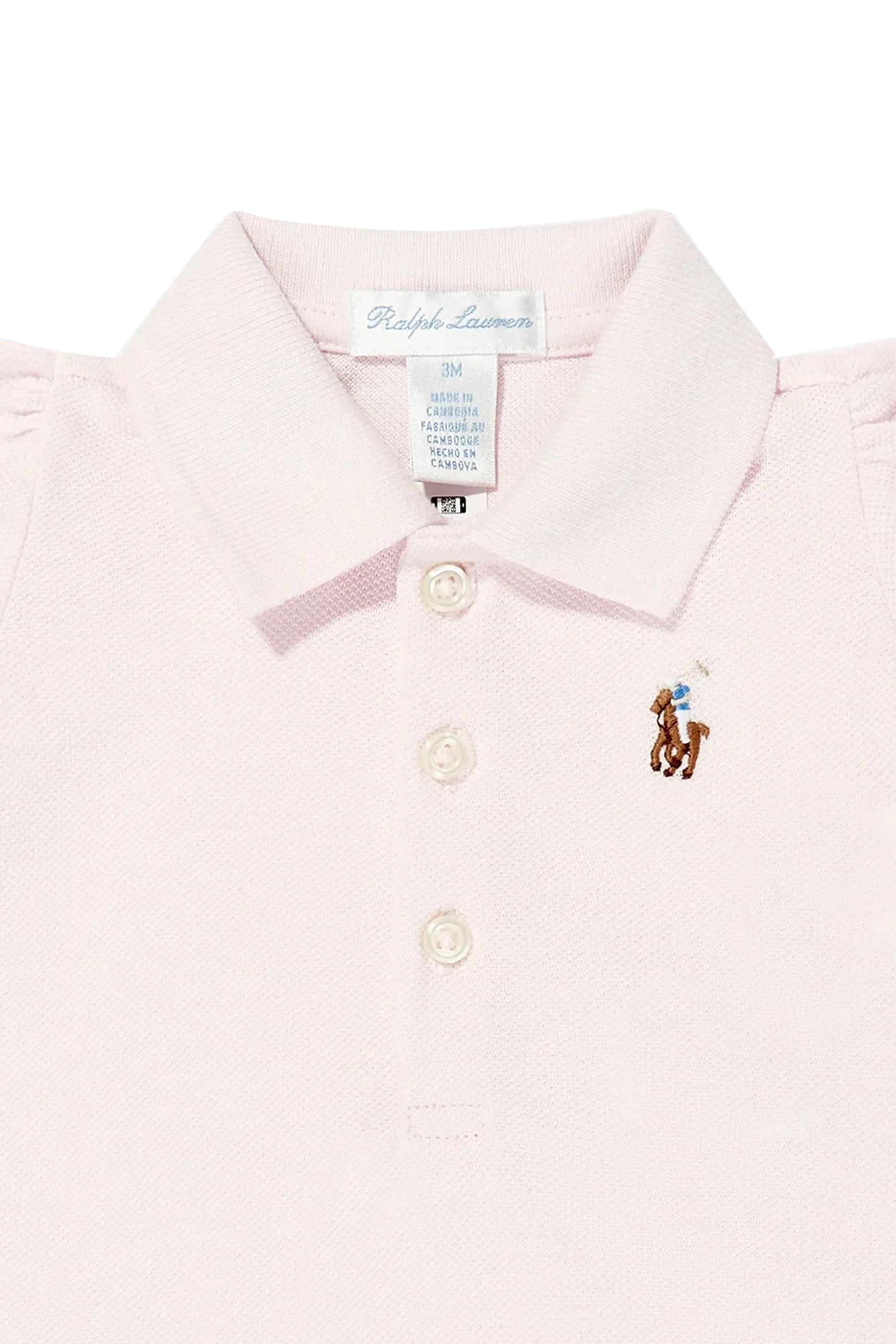 طقم أفرول ومريلة بشعار الماركة للأطفال