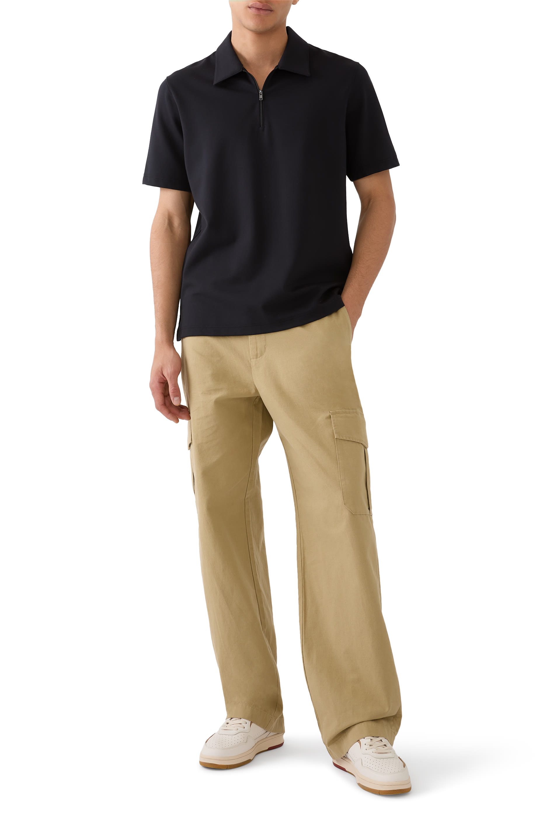 قميص بولو ريدر ثيوري بربع سحاب