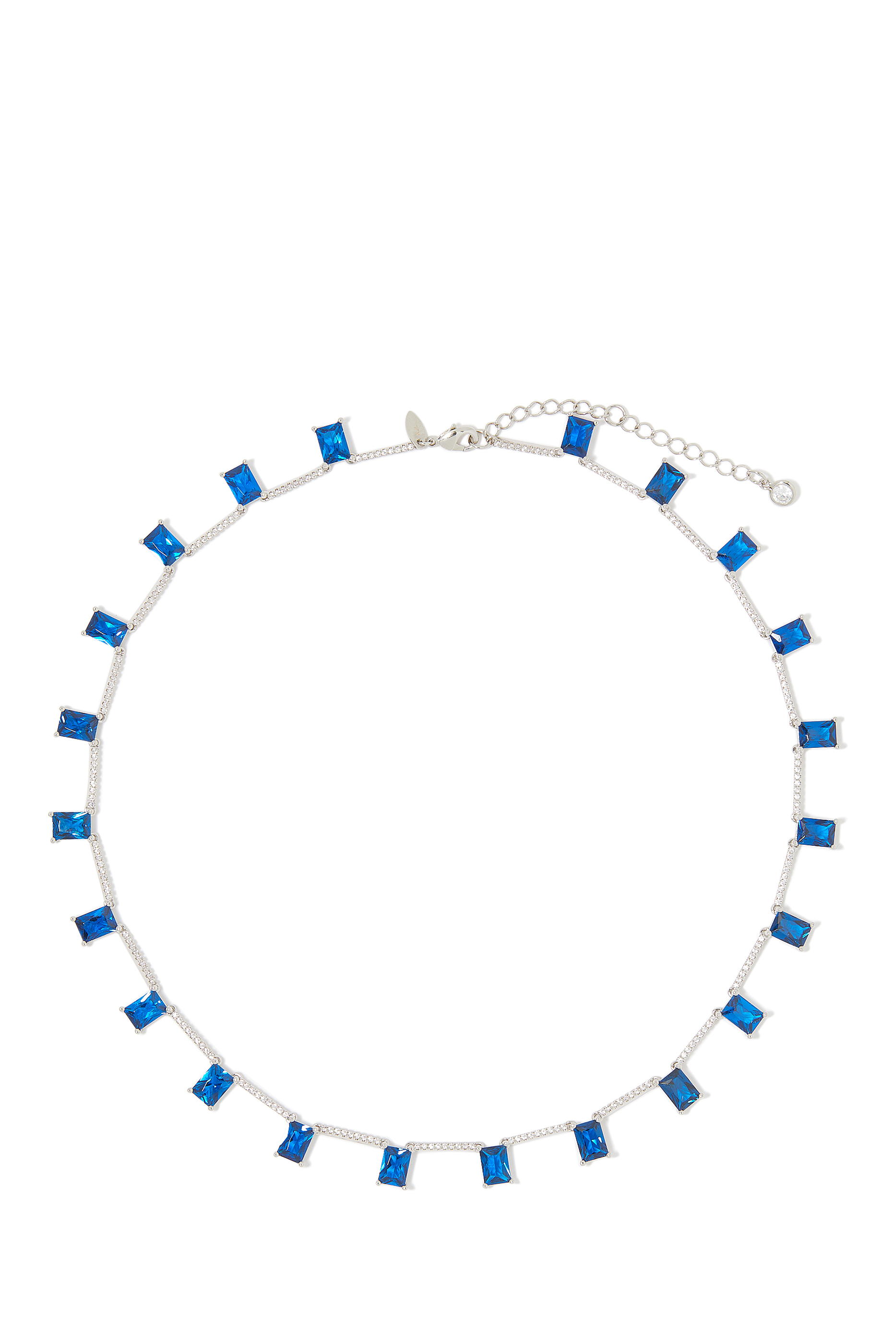 قلادة سي زد جلام مرصعة بالزمرد وأحجار زركونيا مكعبة نحاس مطلي بالروديوم