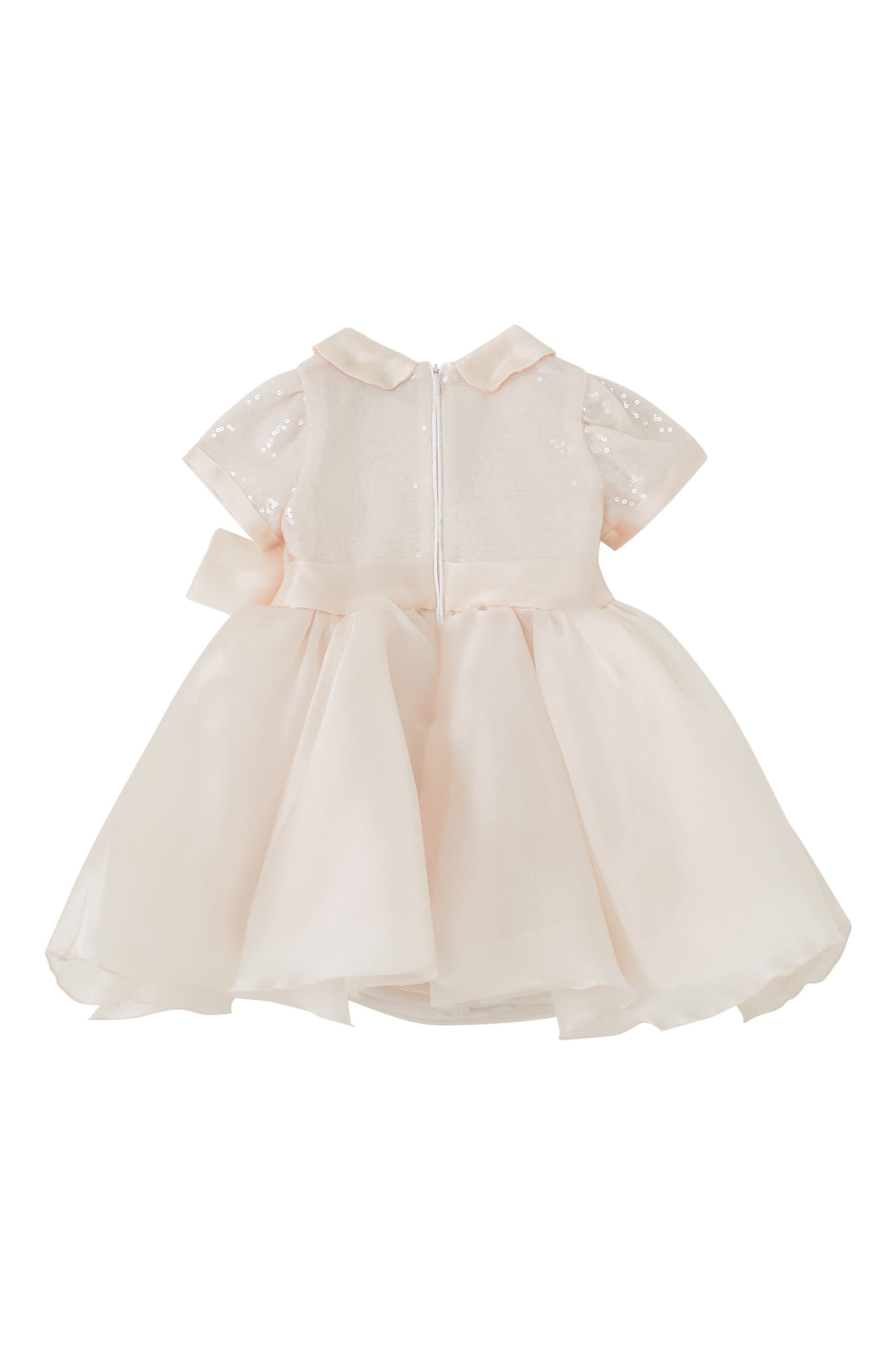 فستان أورجانزا مزين بترتر