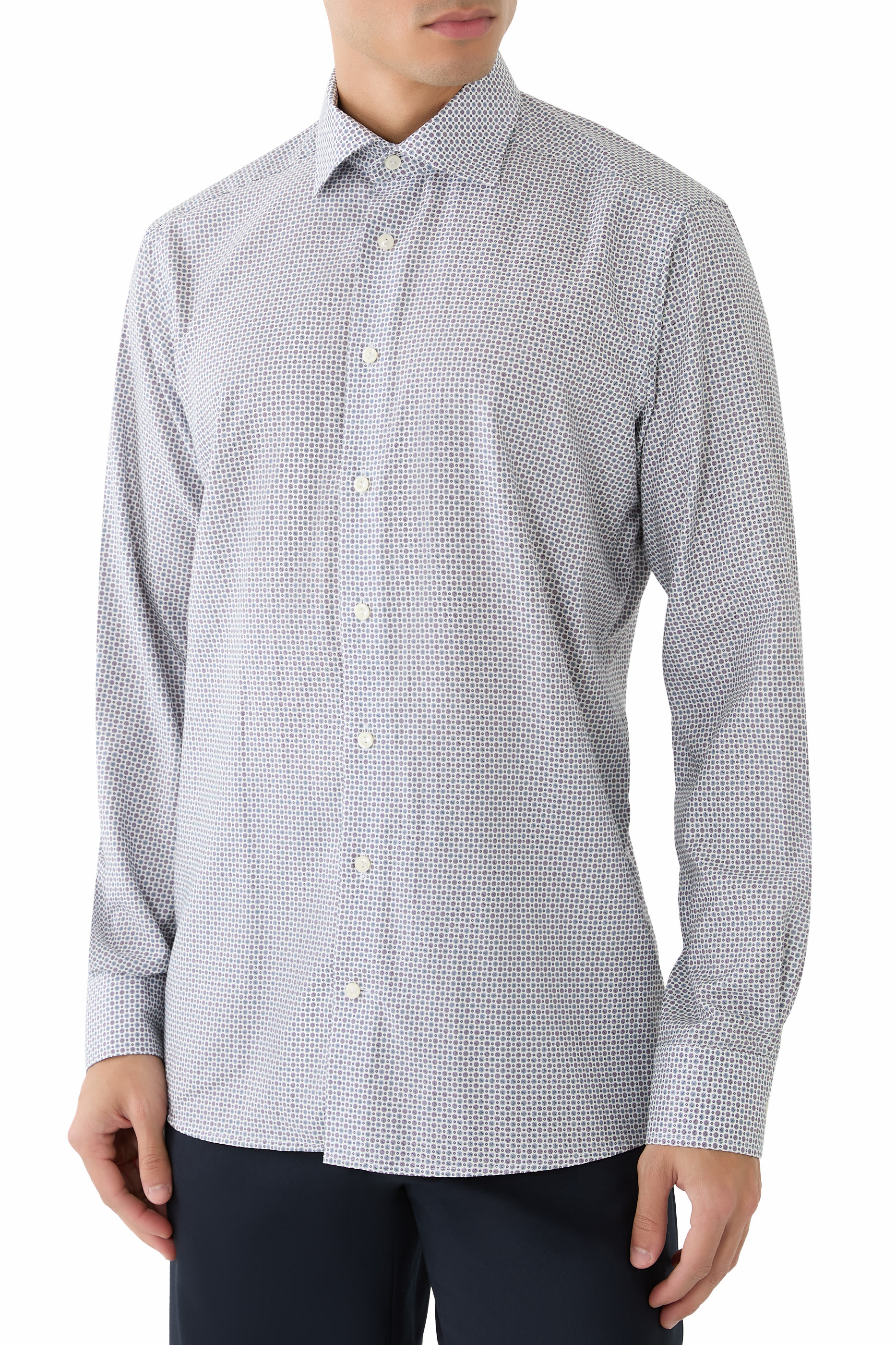 قميص بنقشة أزهار بوبلين