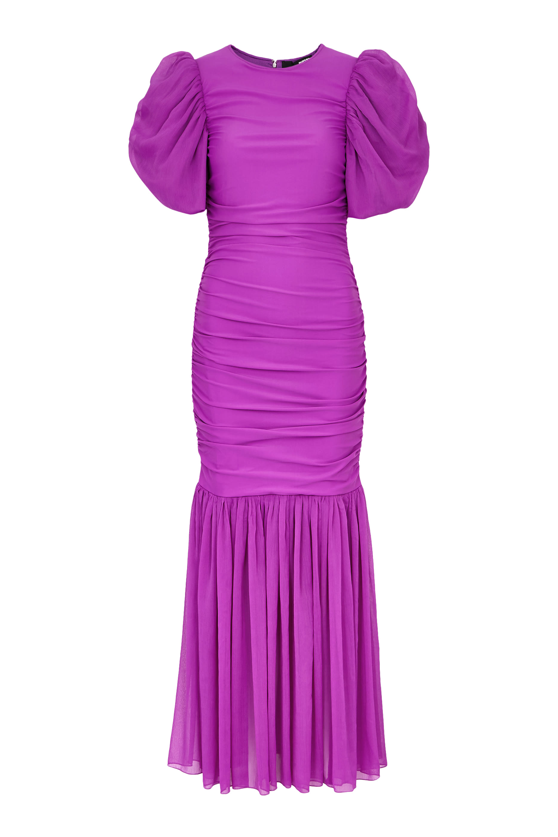 فستان شيفون بأكمام منفوخة