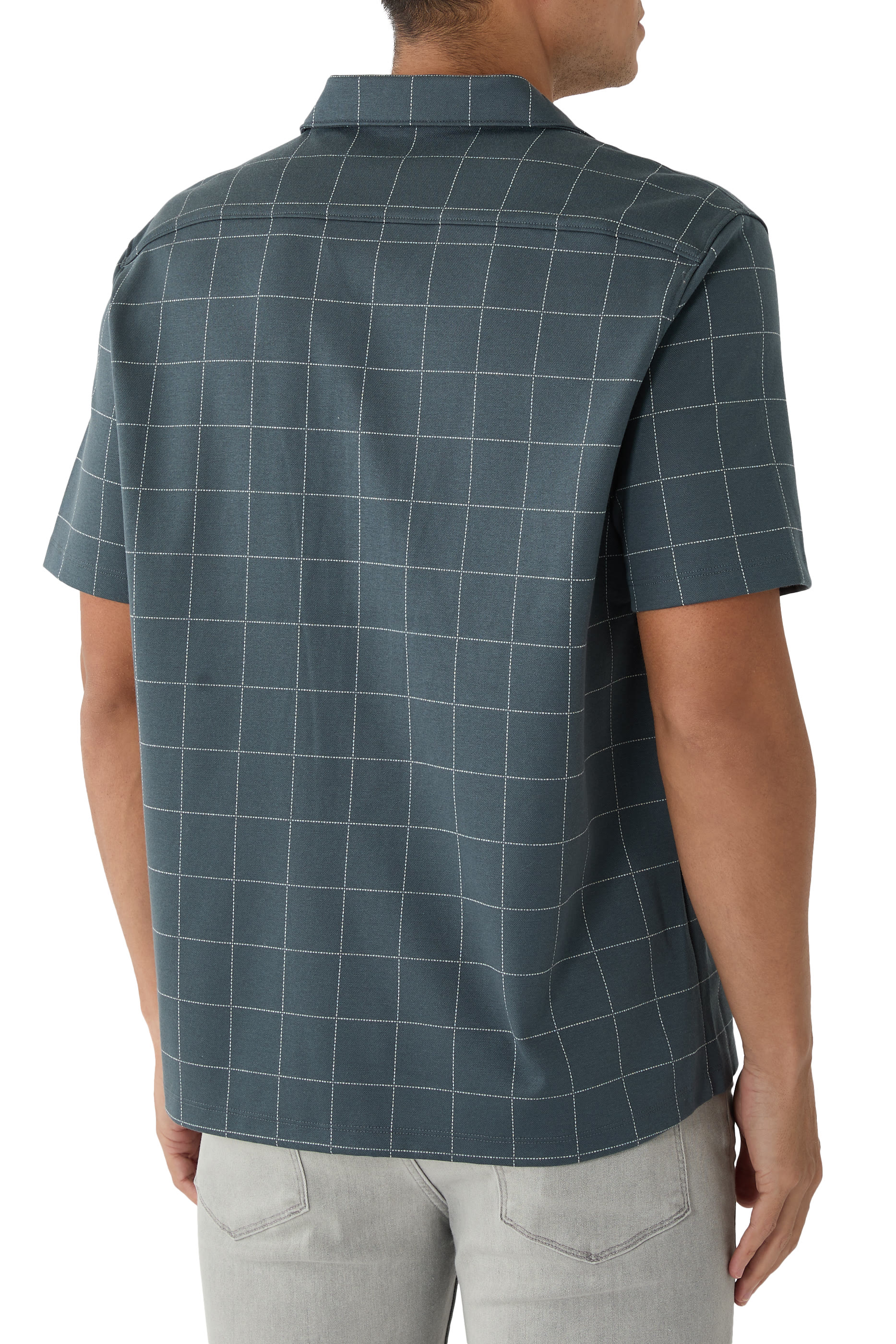 Windowpane Check Camp Shirt