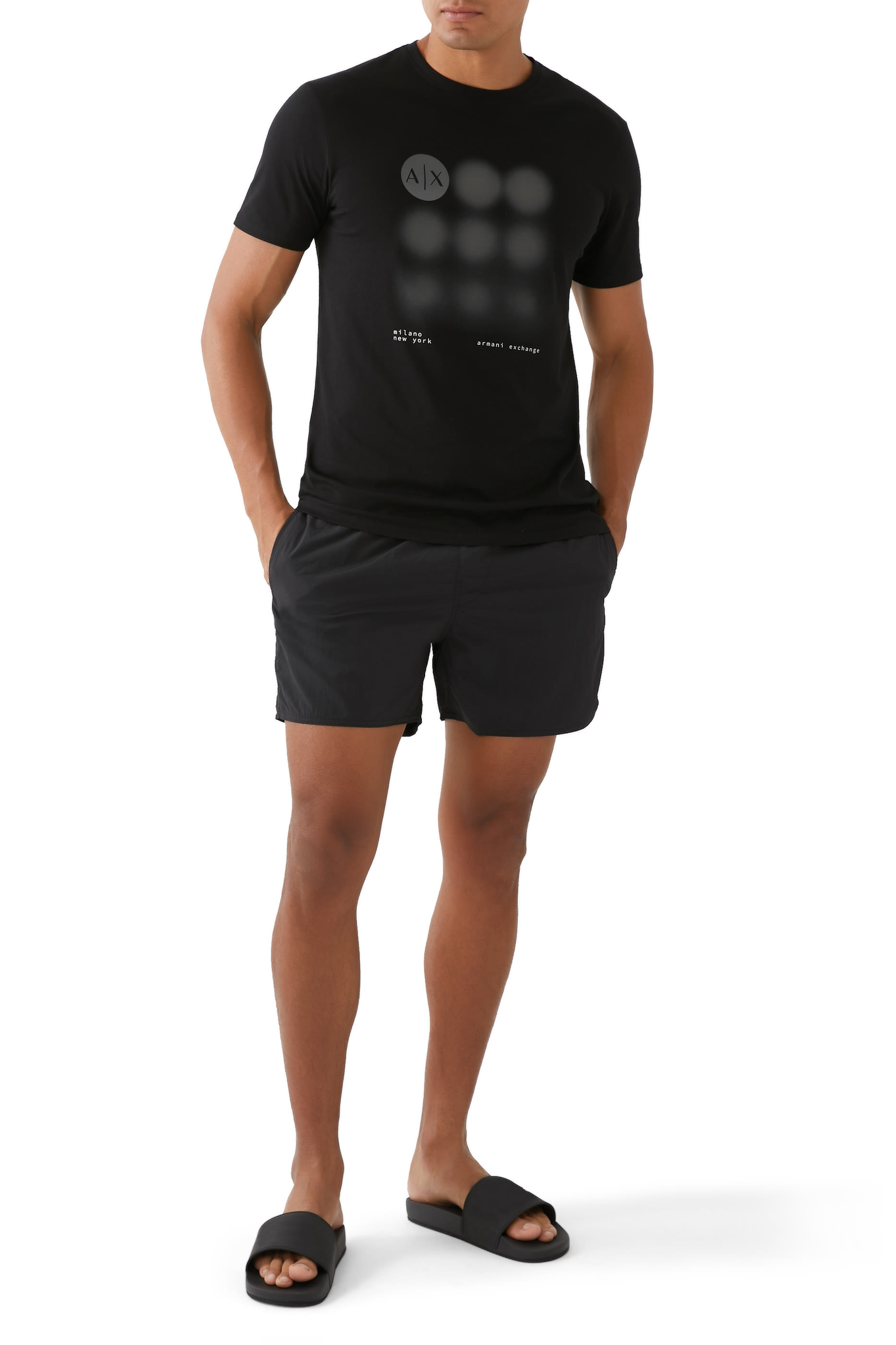 شورت سباحة بشريط شعار الماركة